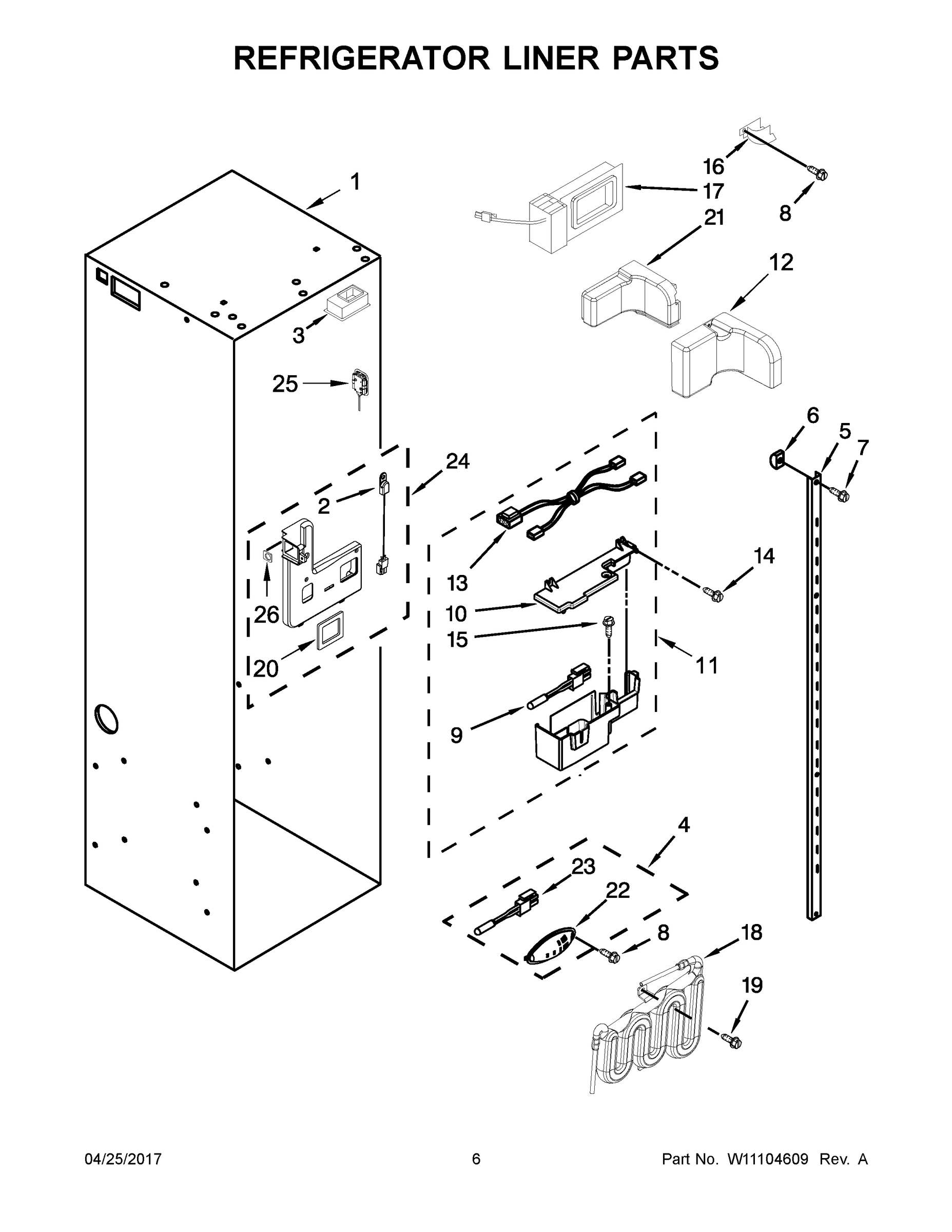 04 - REFRIGERATOR LINER PARTS