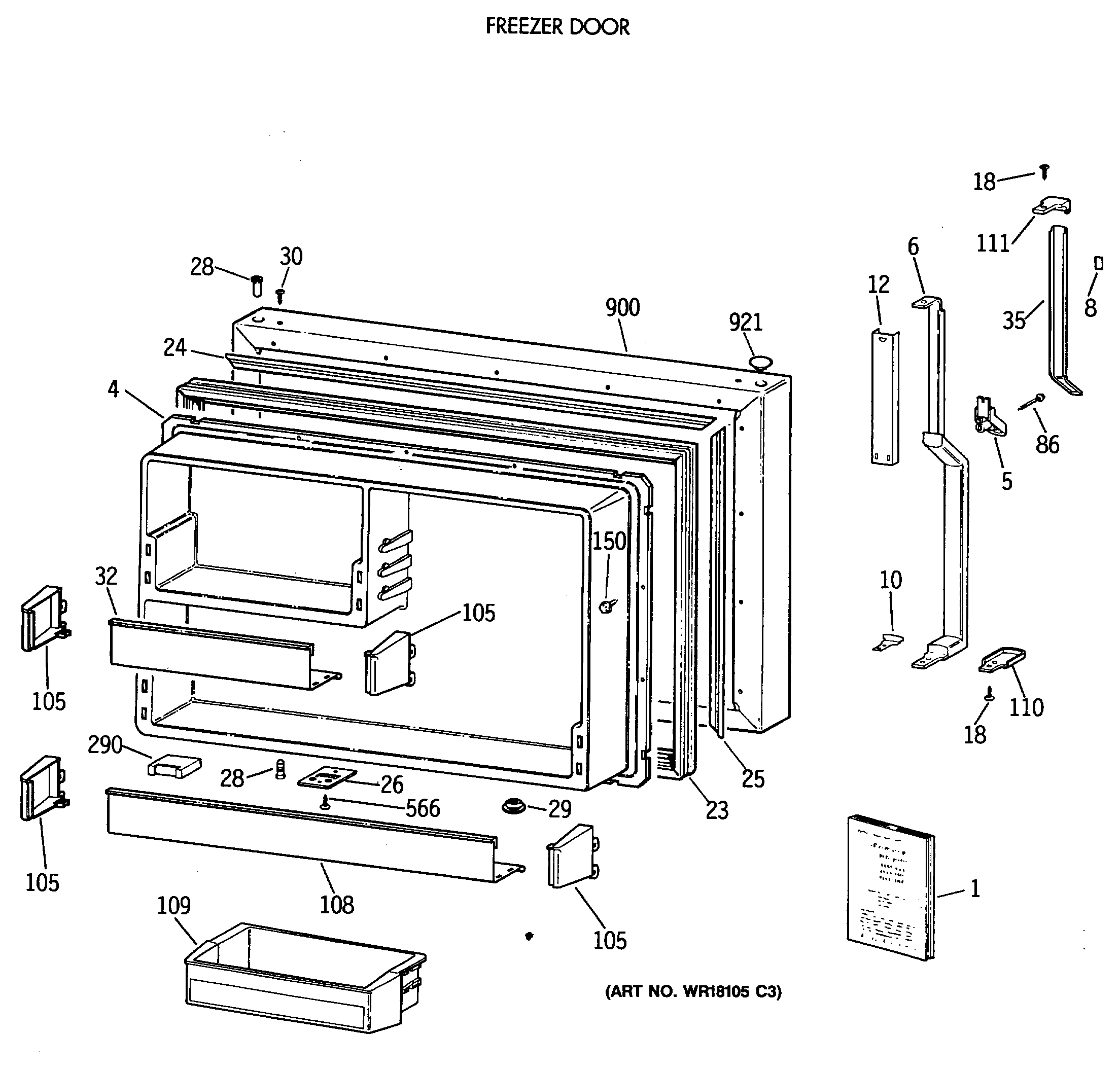 FREEZER DOOR