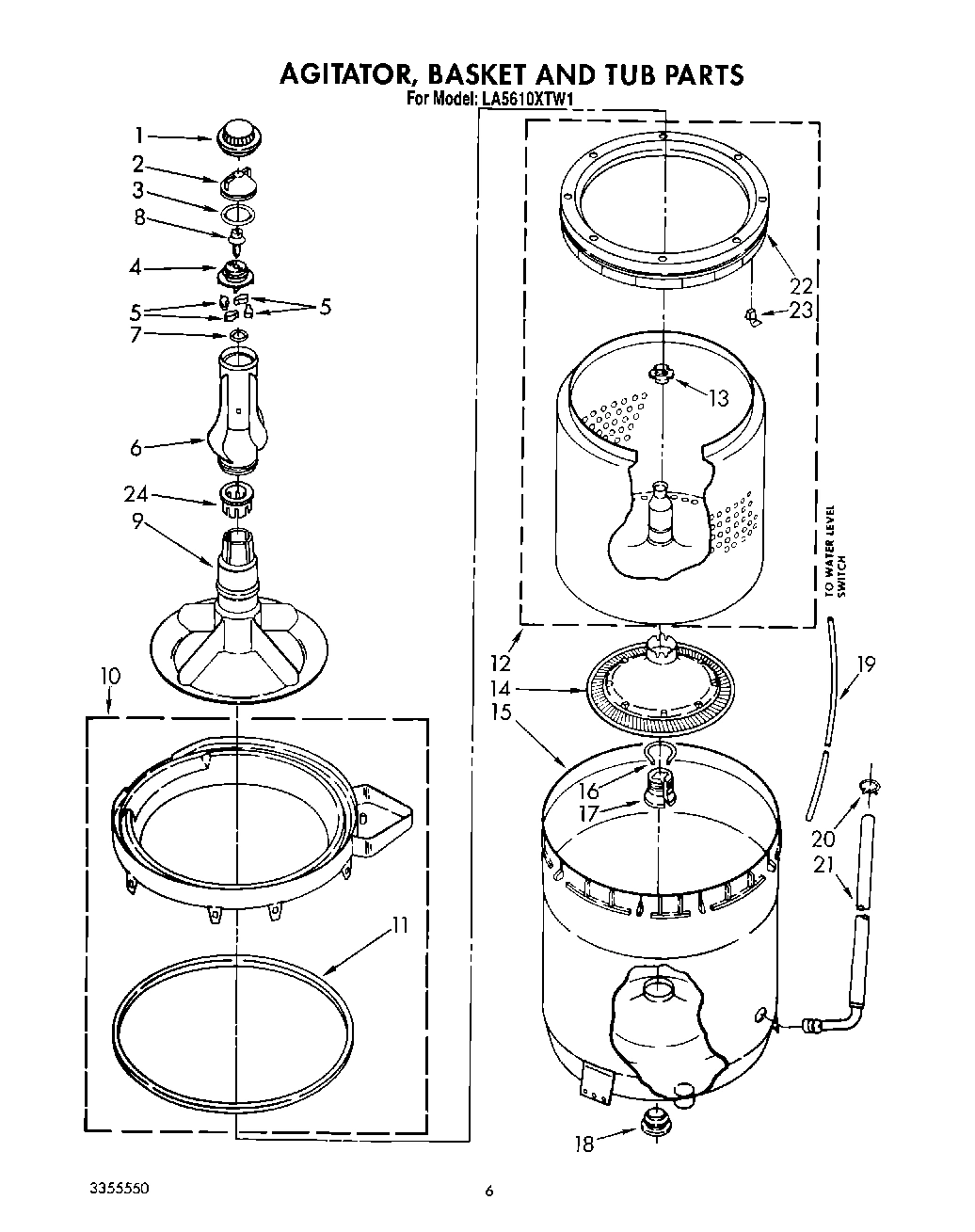 05 - AGITATOR, BASKET AND TUB
