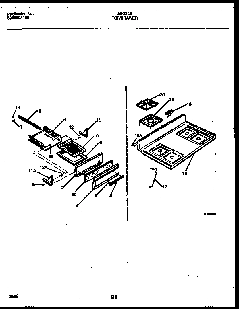 05 - COOKTOP AND BROILER DRAWER PARTS