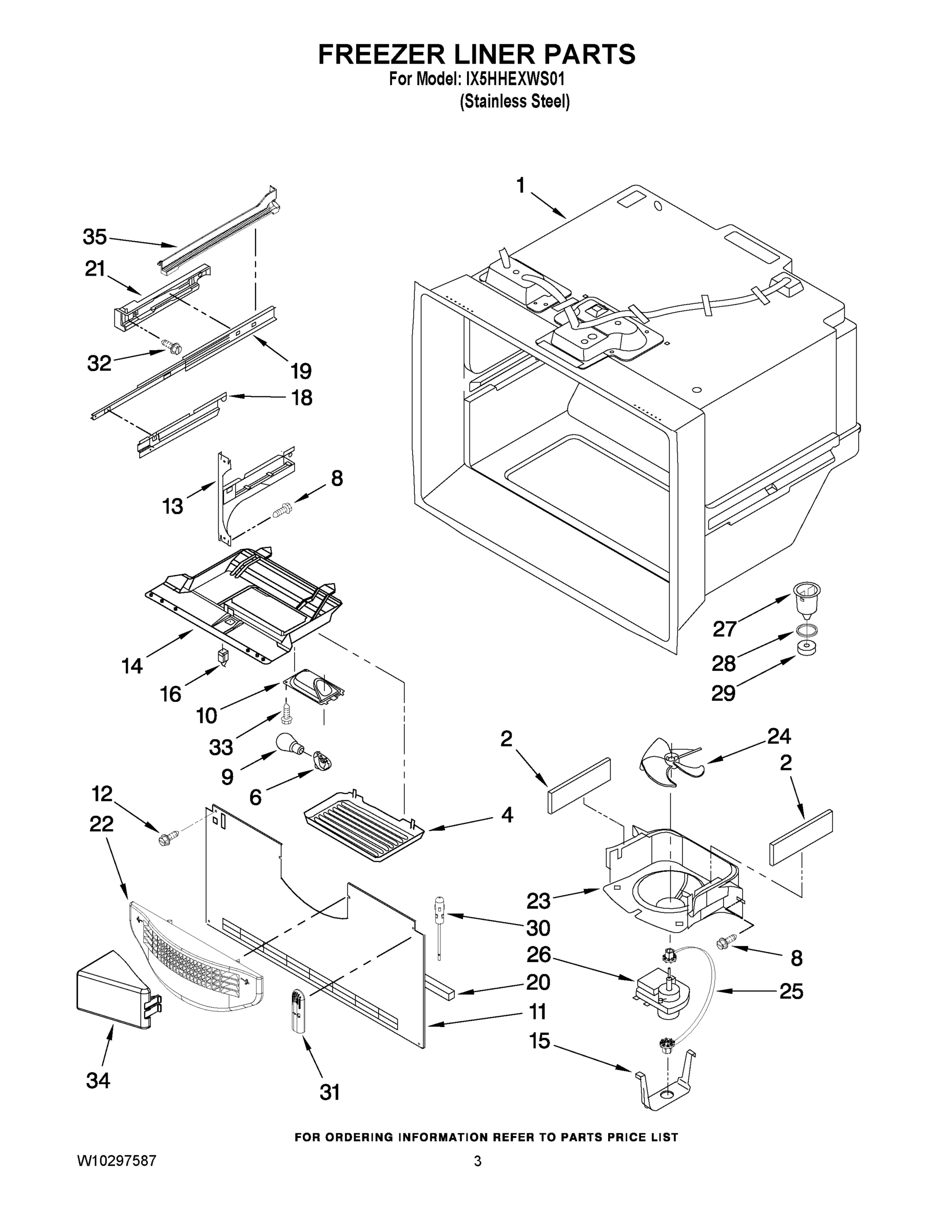 02 - FREEZER LINER PARTS