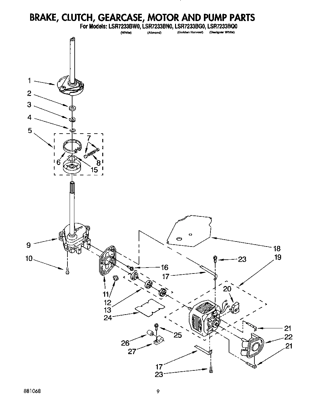 07 - BRAKE, CLUTCH, GEARCASE, MOTOR AND PUMP