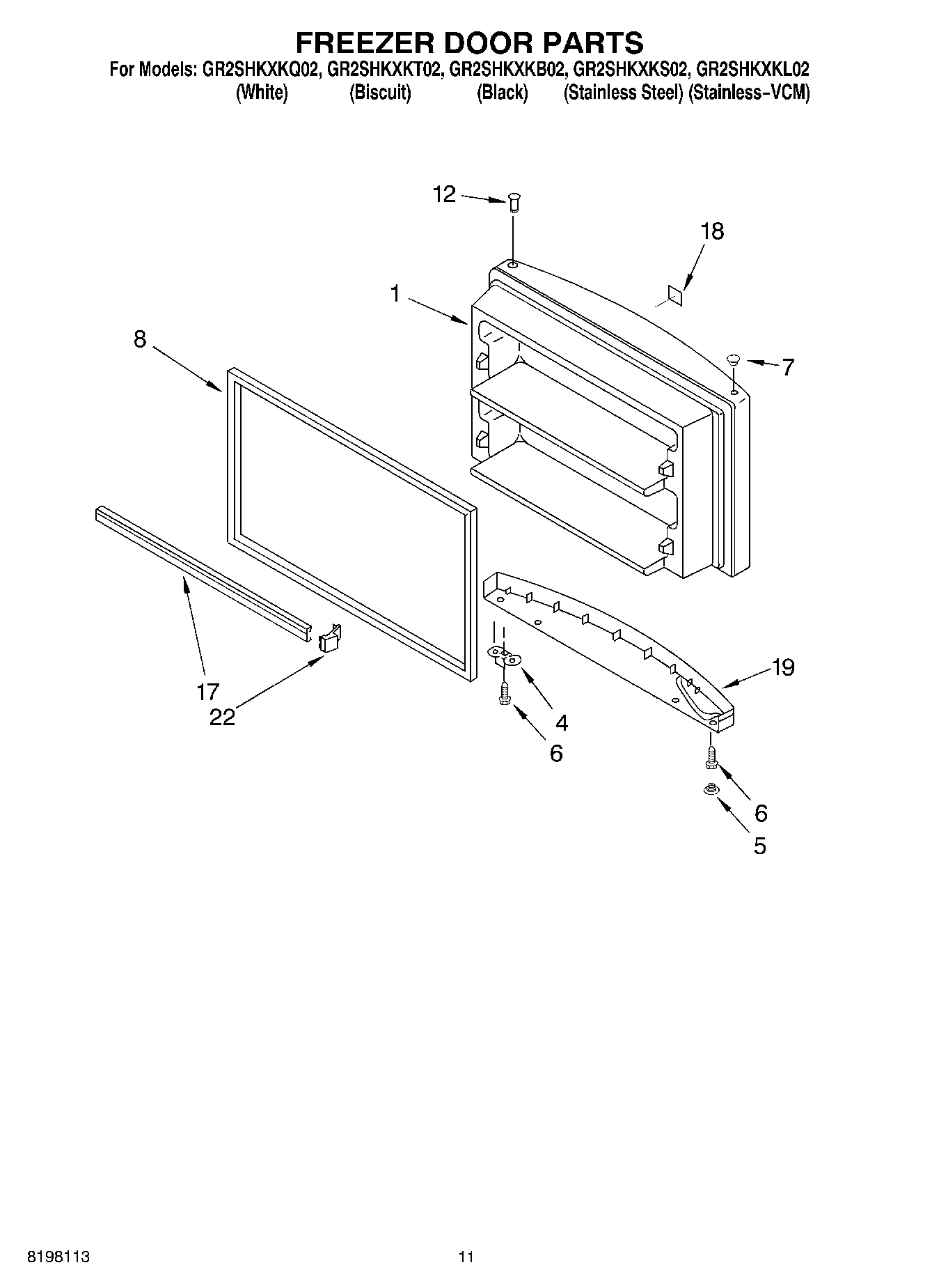 06 - FREEZER DOOR, OPTIONAL