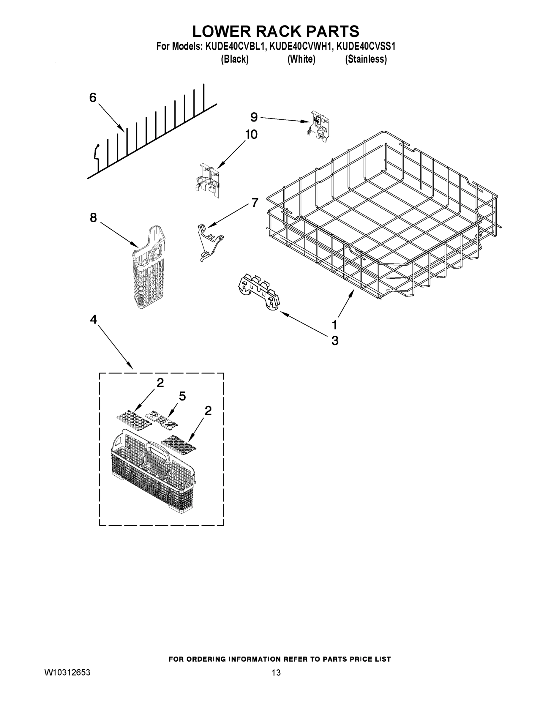 10 - LOWER RACK PARTS