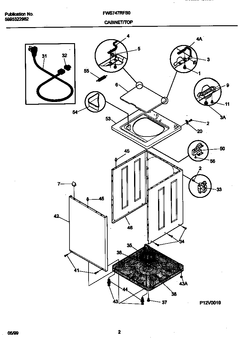 02 - P12V0019 WSHR CAB,TOP