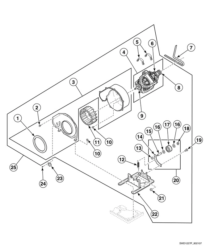 Dryer Motor, Blower Fan And Belt