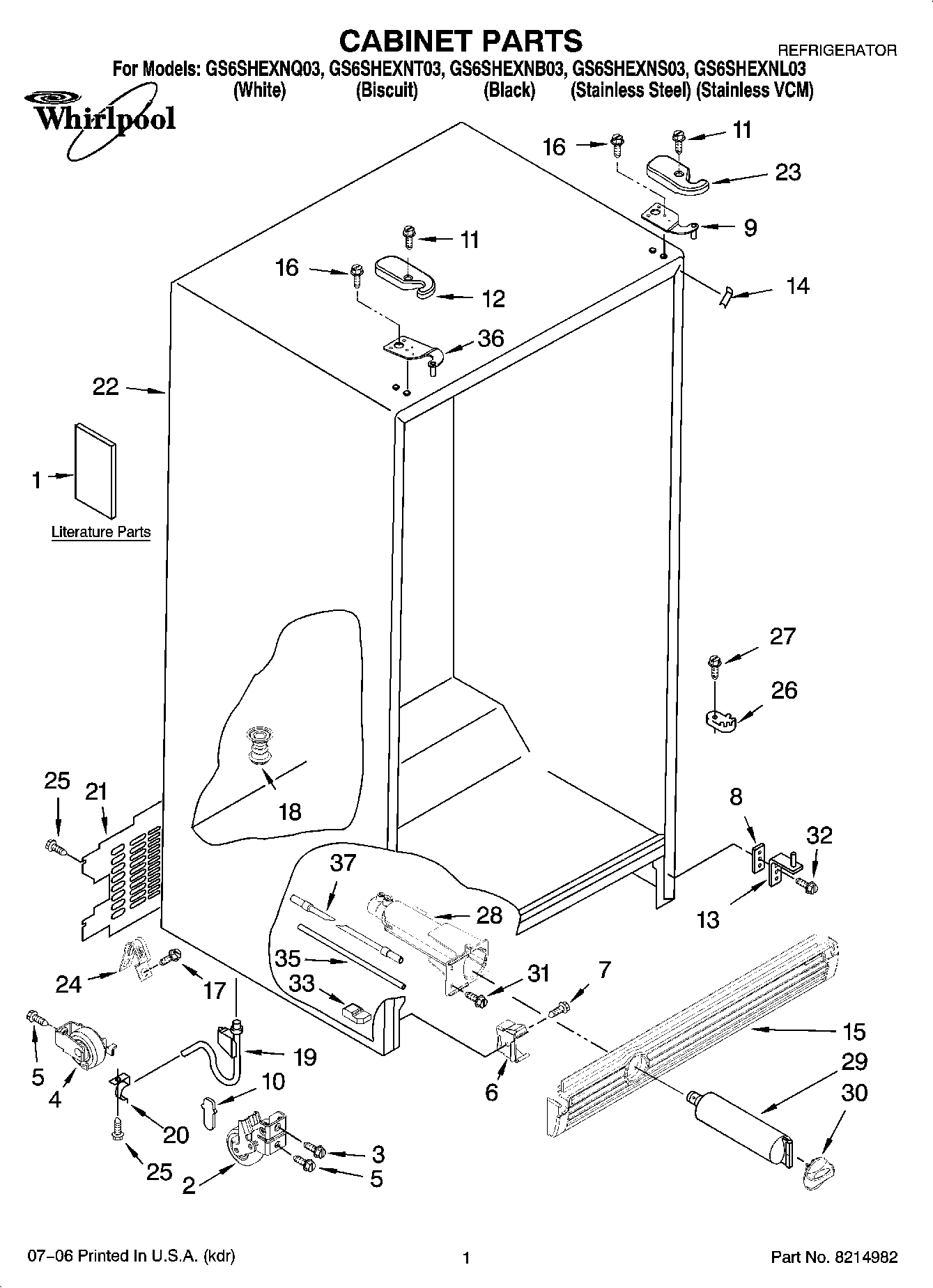 01 - CABINET PARTS