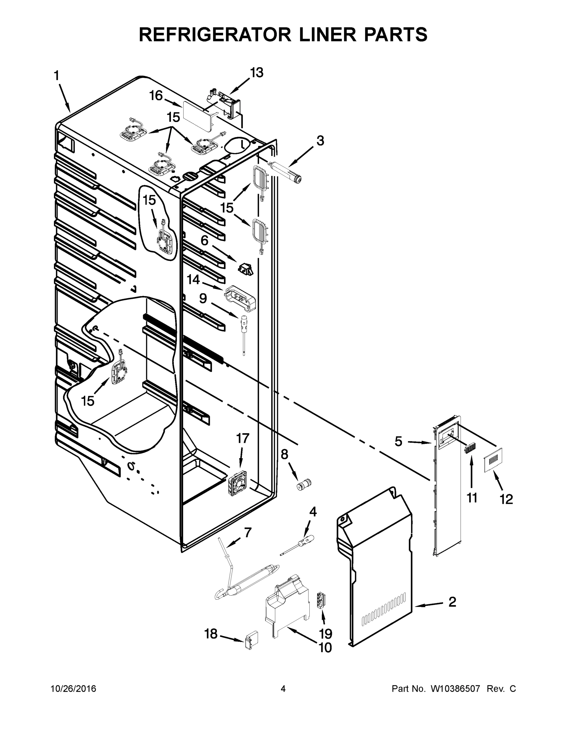 03 - REFRIGERATOR LINER PARTS