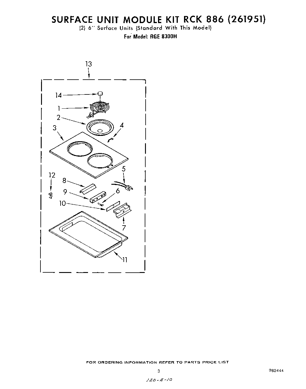 03 - SURFACE UNIT MODULE KIT RCK886(2619