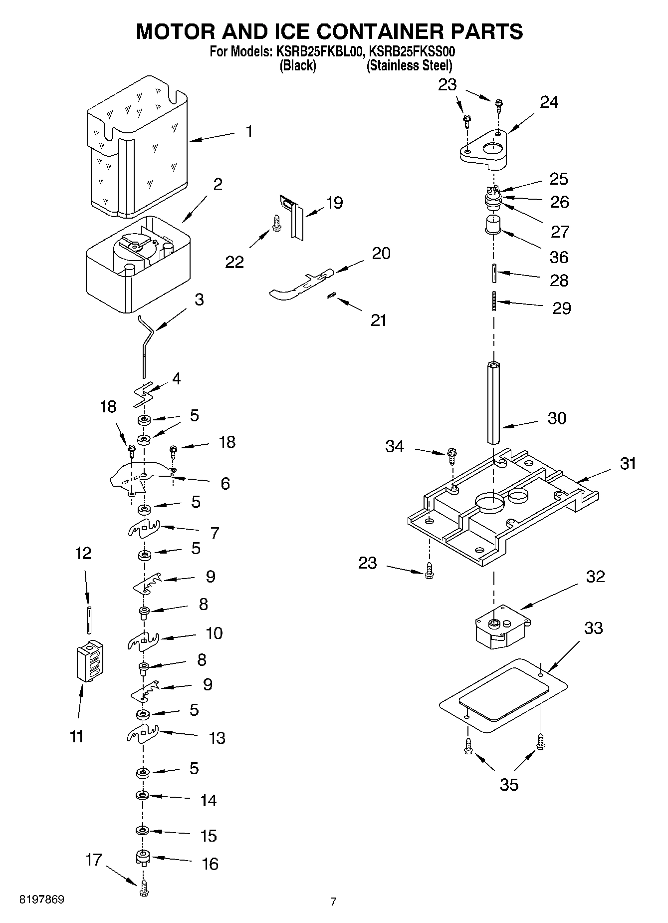 05 - MOTOR AND ICE CONTAINER