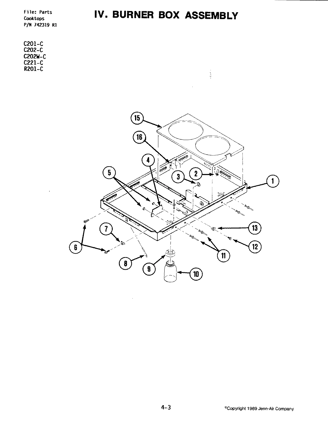 02 - BURNER BOX ASSEMBLY (C201-C)