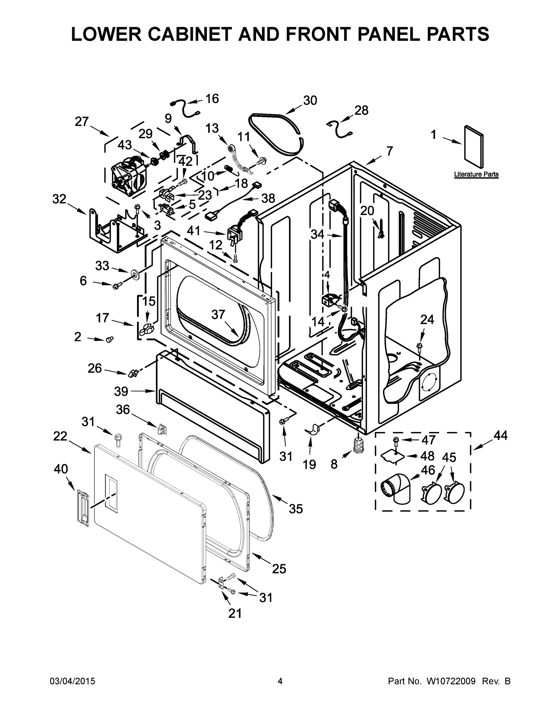 03 - LOWER CABINET AND FRONT PANEL PARTS