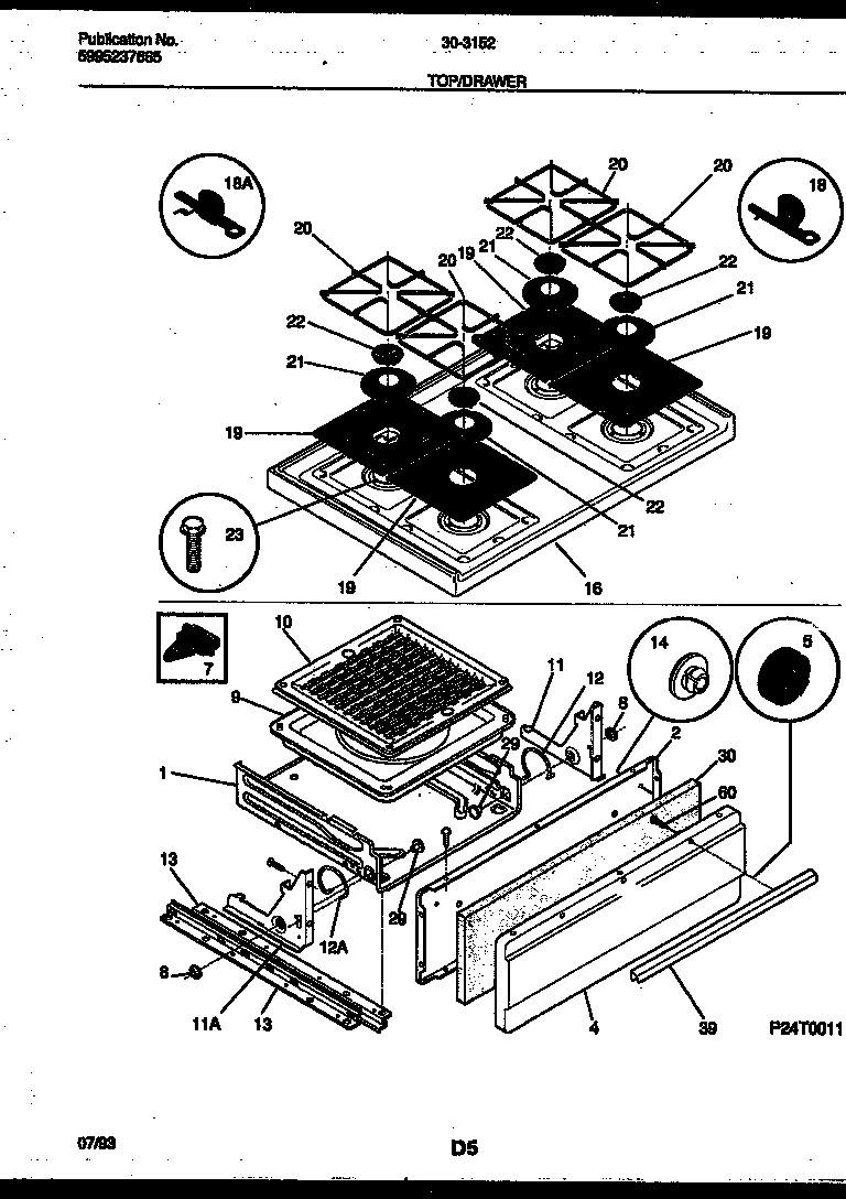 05 - COOKTOP AND BROILER DRAWER PARTS