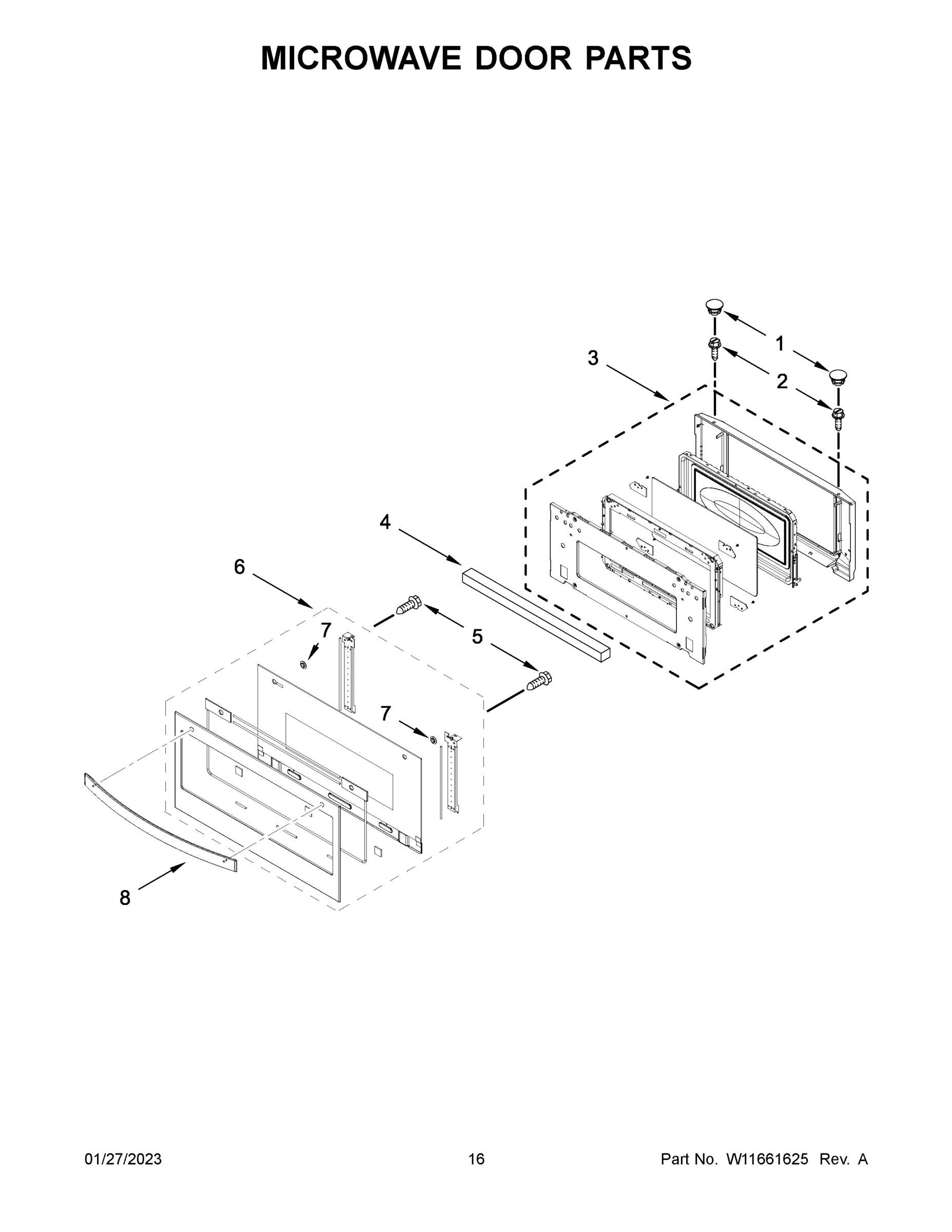 09 - MICROWAVE DOOR PARTS