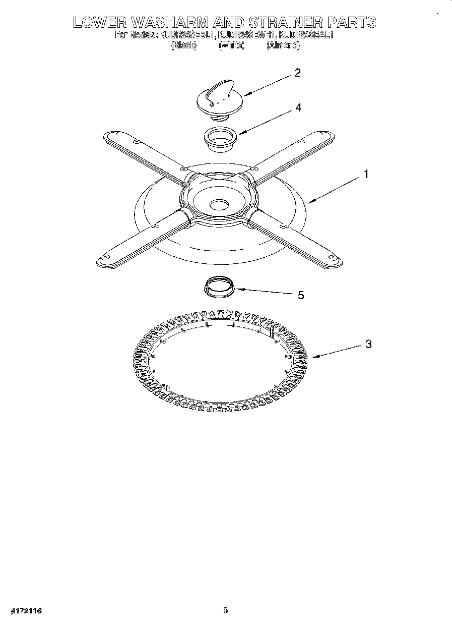 04 - LOWER WASHARM AND STRAINER