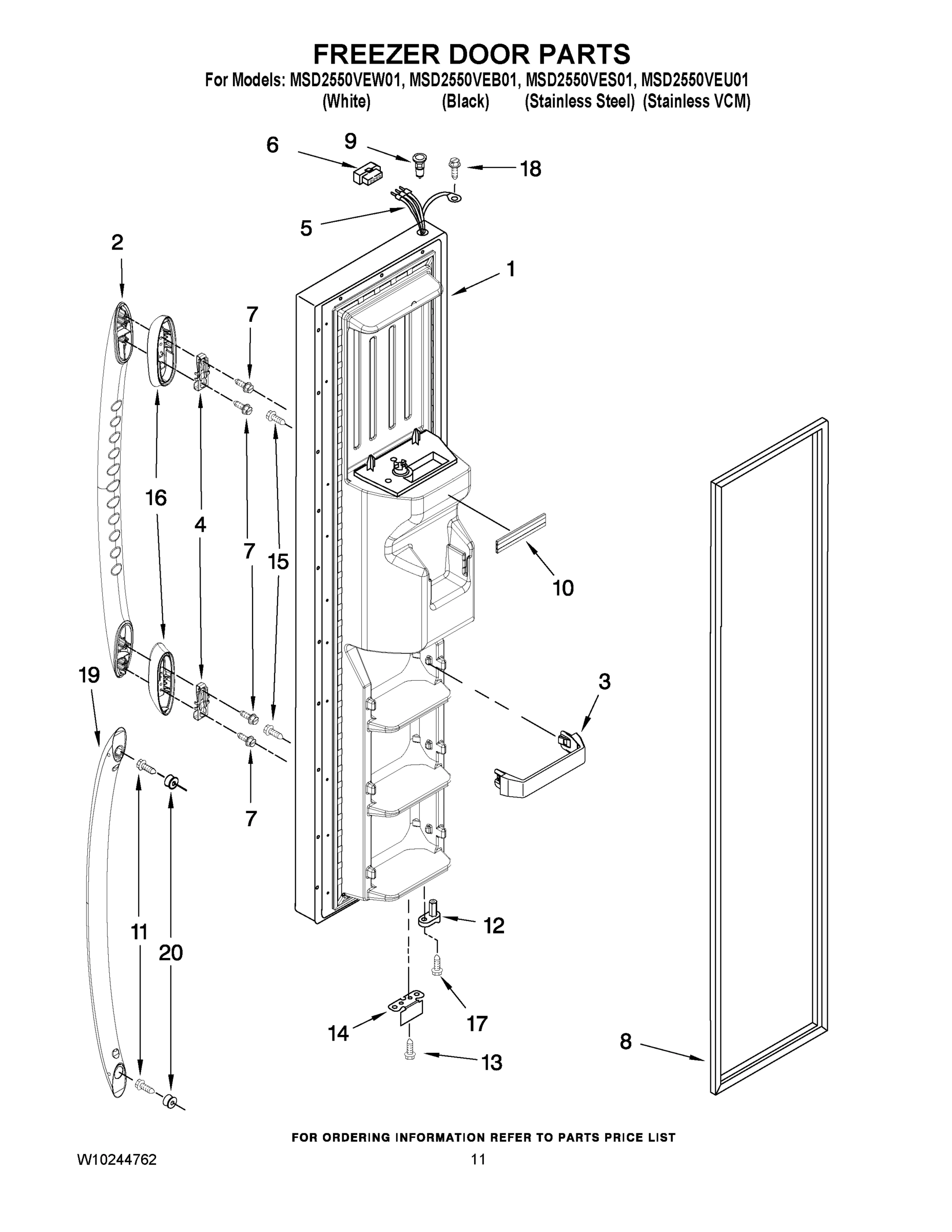 07 - FREEZER DOOR PARTS