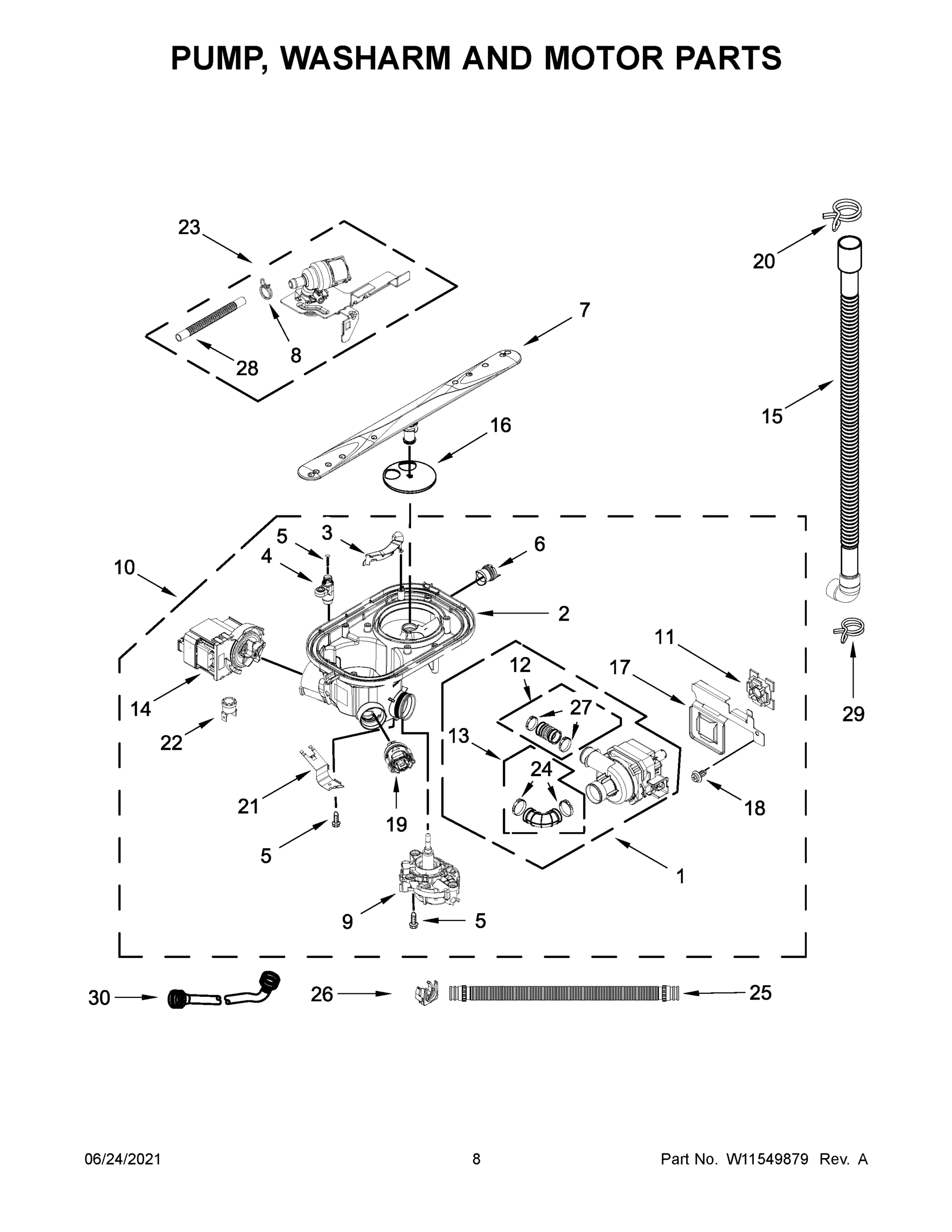 05 - PUMP, WASHARM AND MOTOR PARTS