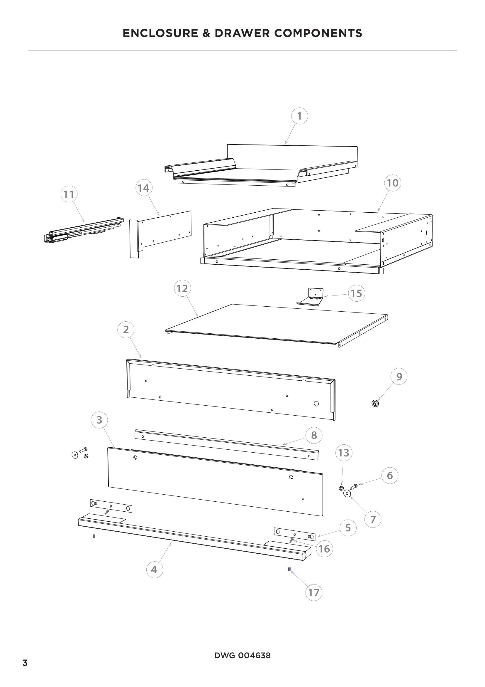 ENCLOSURE & DRAWER COMPONENTS