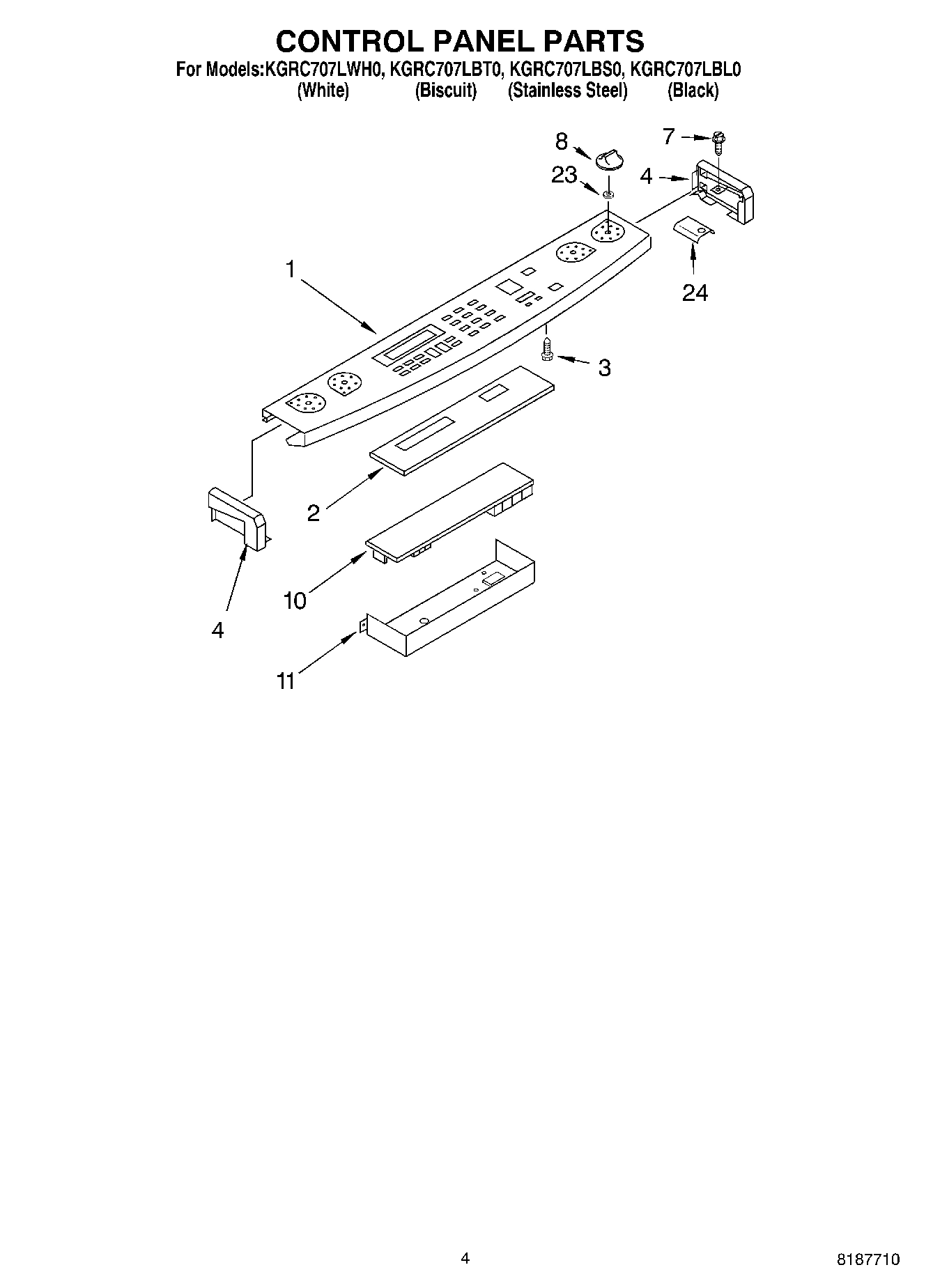 03 - CONTROL PANEL PARTS