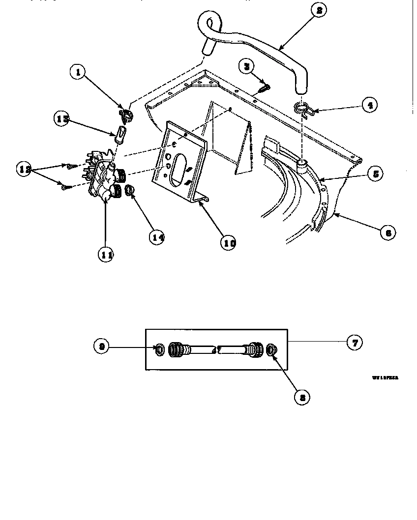13 - INLET HOSE/FILL HOSE/MIXING VLV MTG BRKT