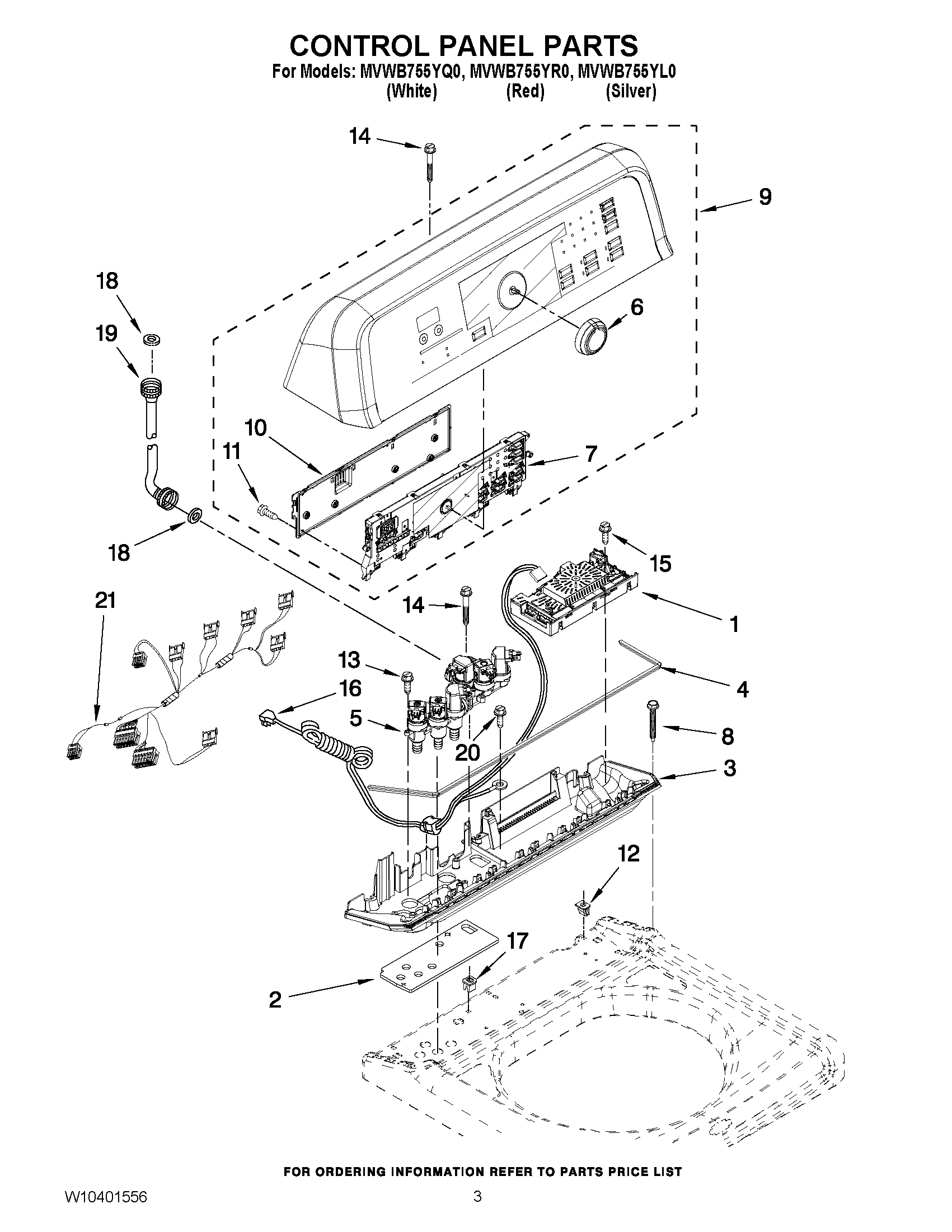 02 - CONTROL PANEL PARTS