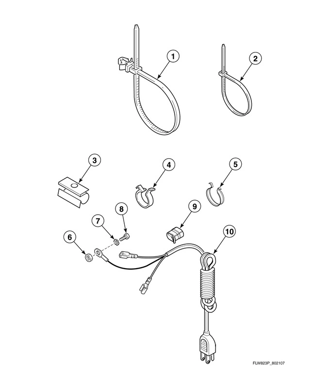 Washer Lead-in Cord, Wire Ties And Clips
