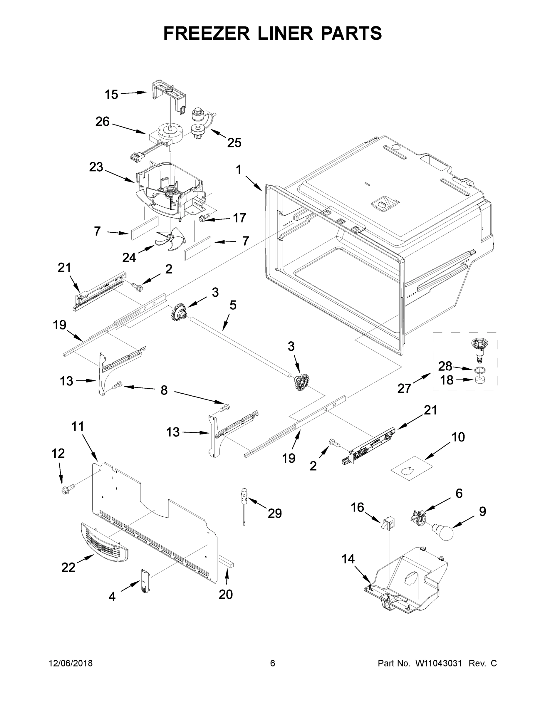 04 - FREEZER LINER PARTS
