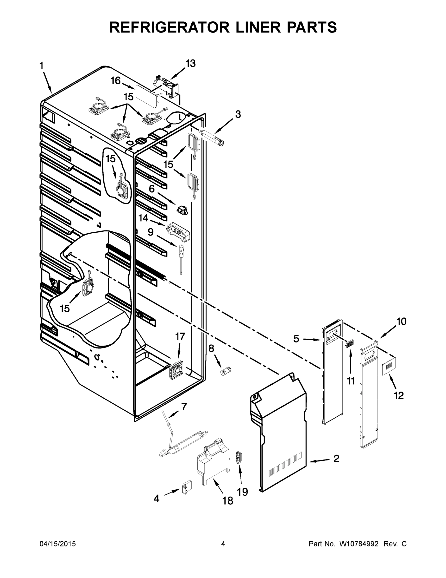 03 - REFRIGERATOR LINER PARTS