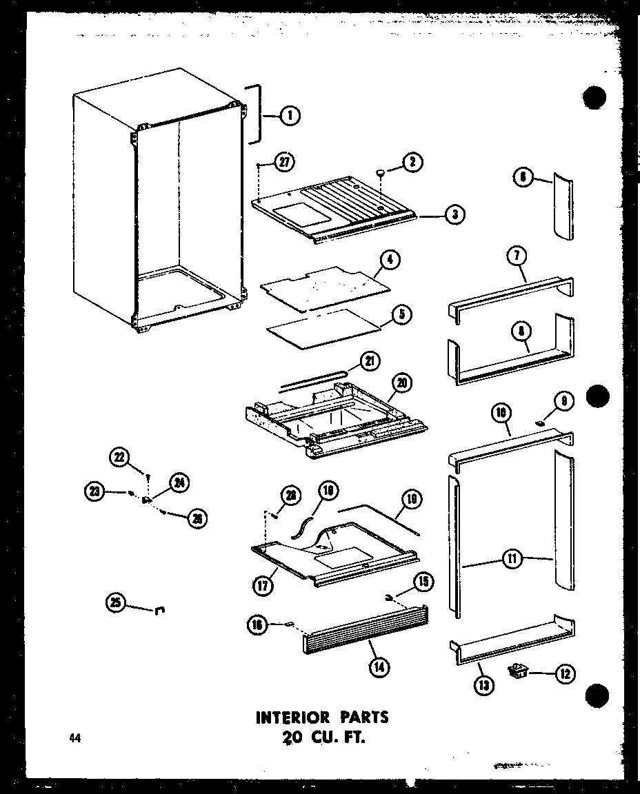 07 - INTERIOR PARTS 20 CU. FT.