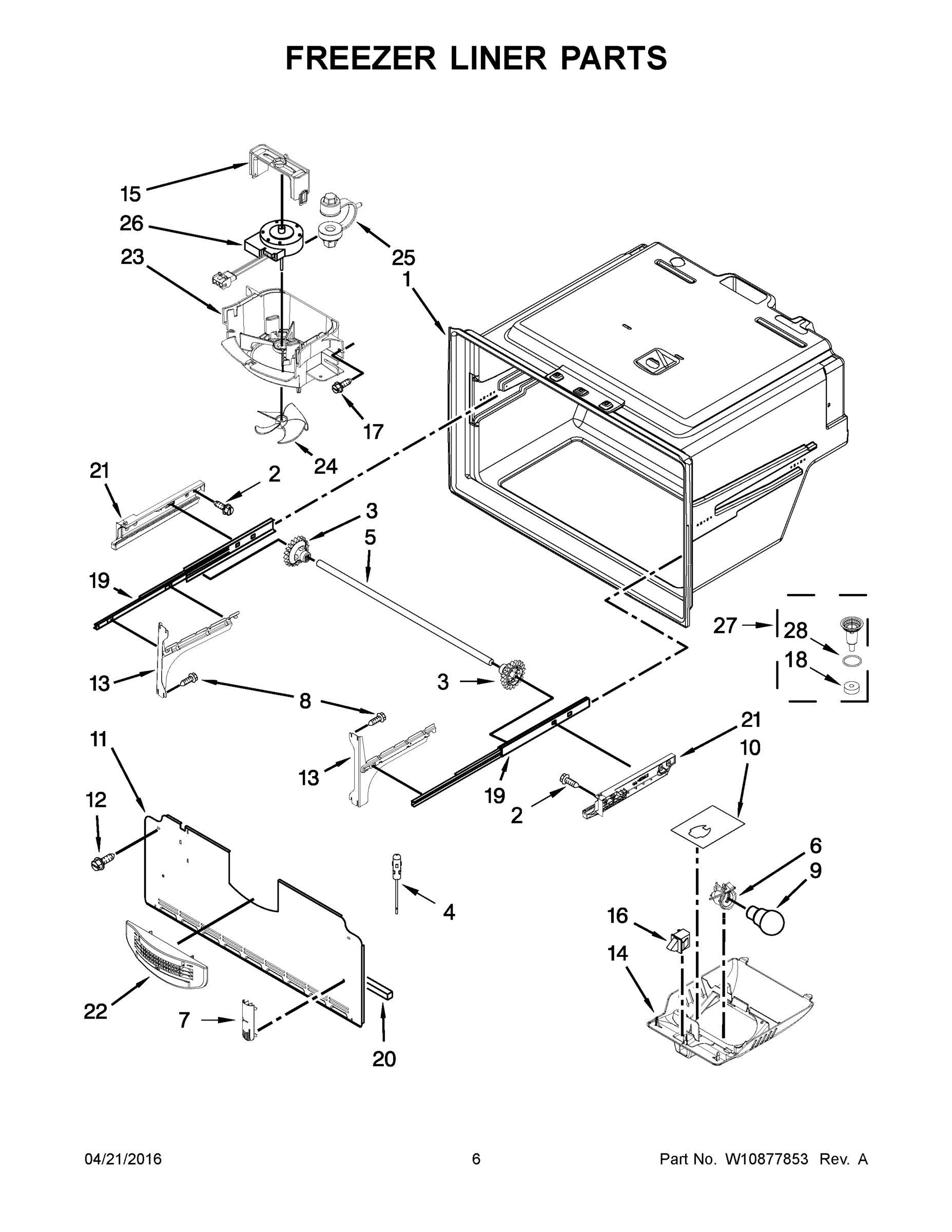 04 - FREEZER LINER PARTS