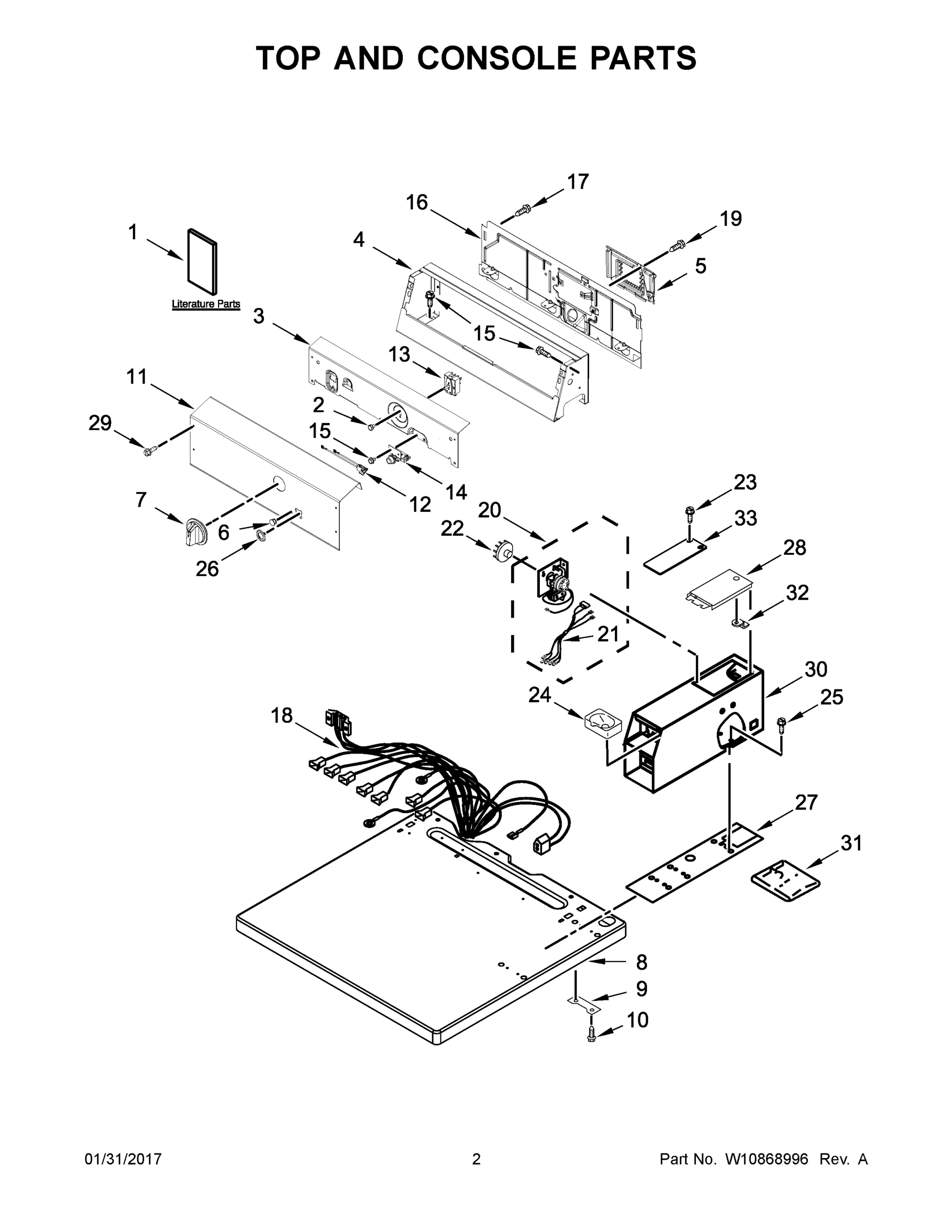 02 - TOP AND CONSOLE PARTS