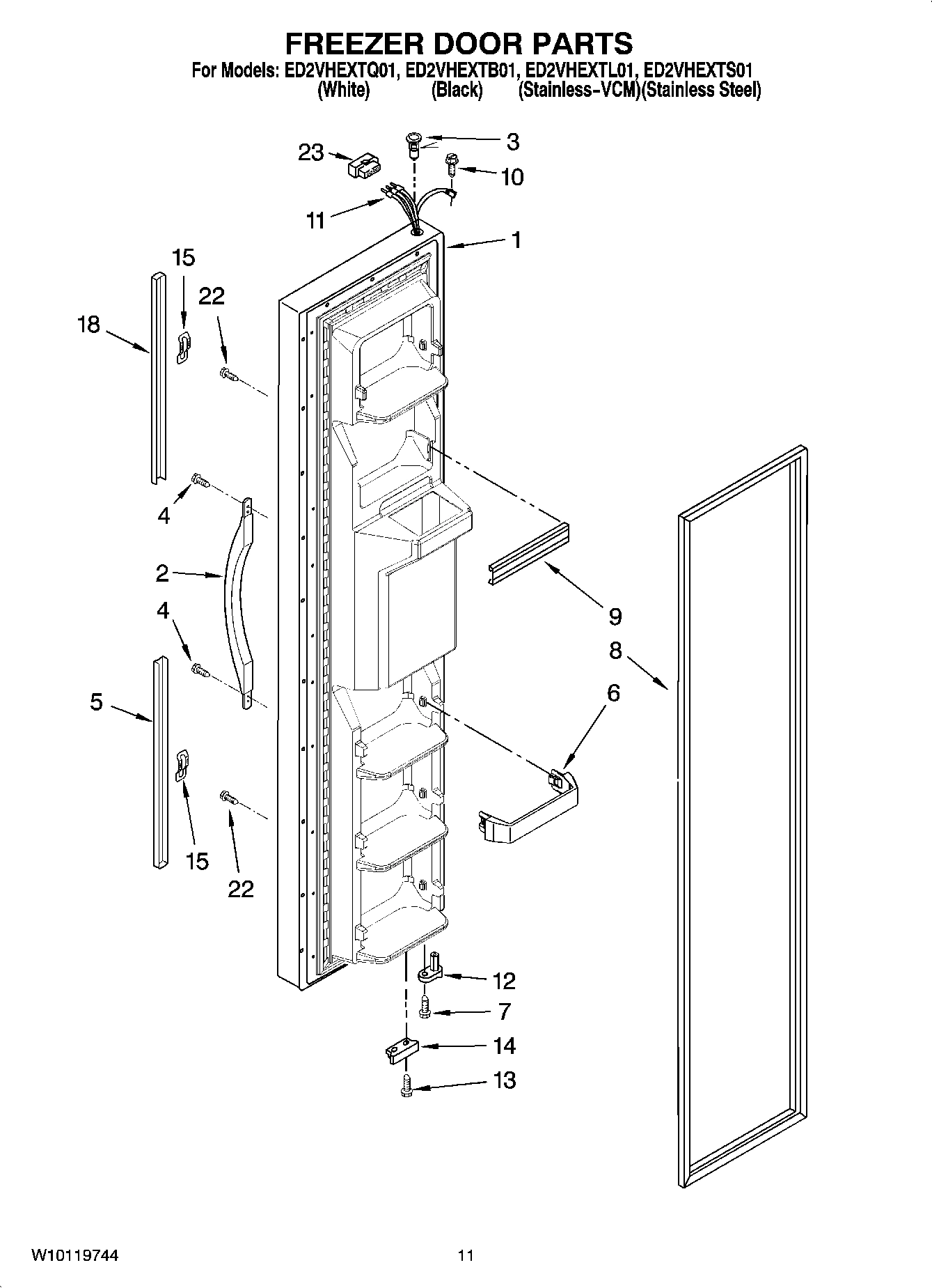 07 - FREEZER DOOR PARTS