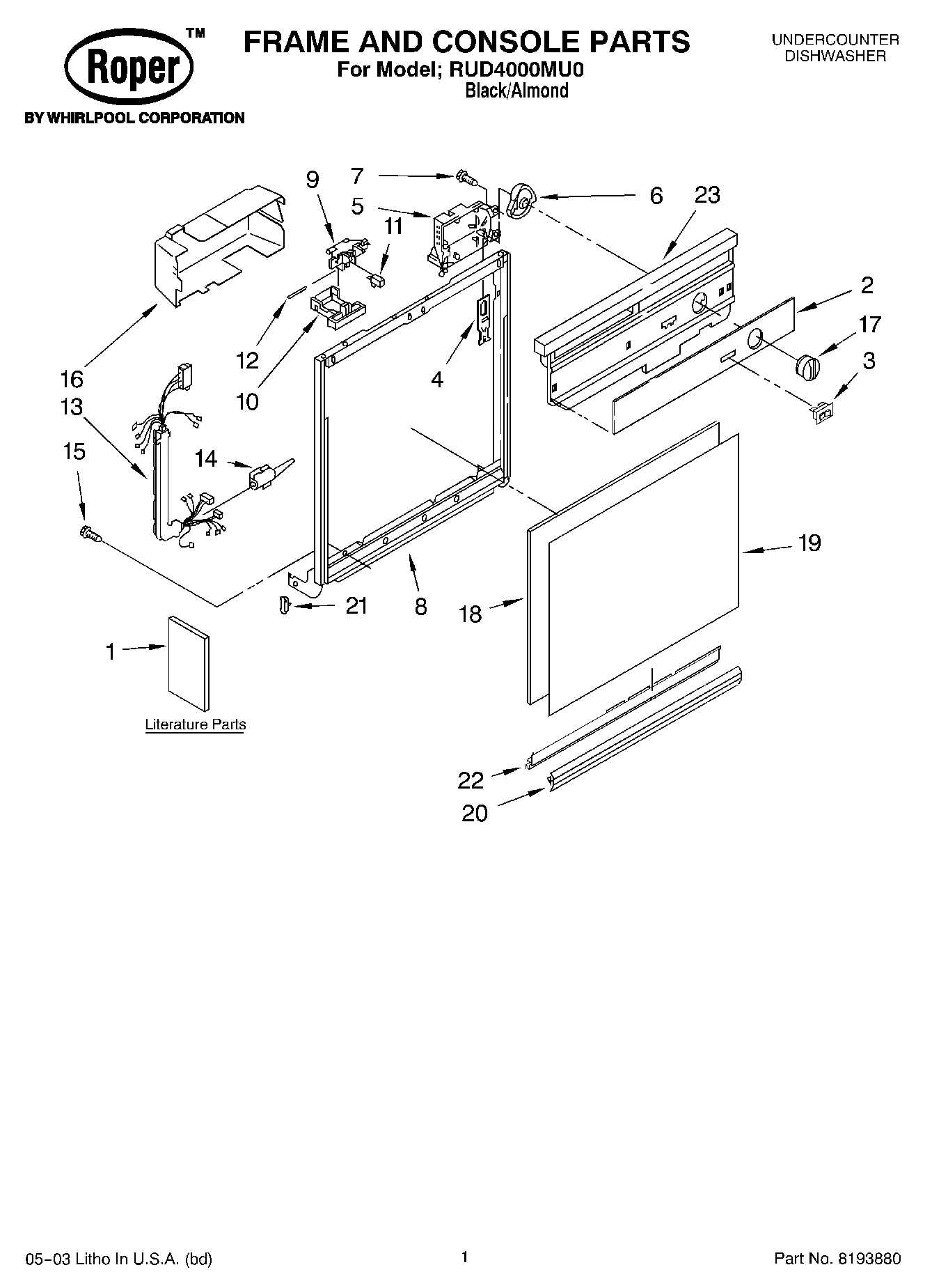 01 - FRAME AND CONSOLE PARTS