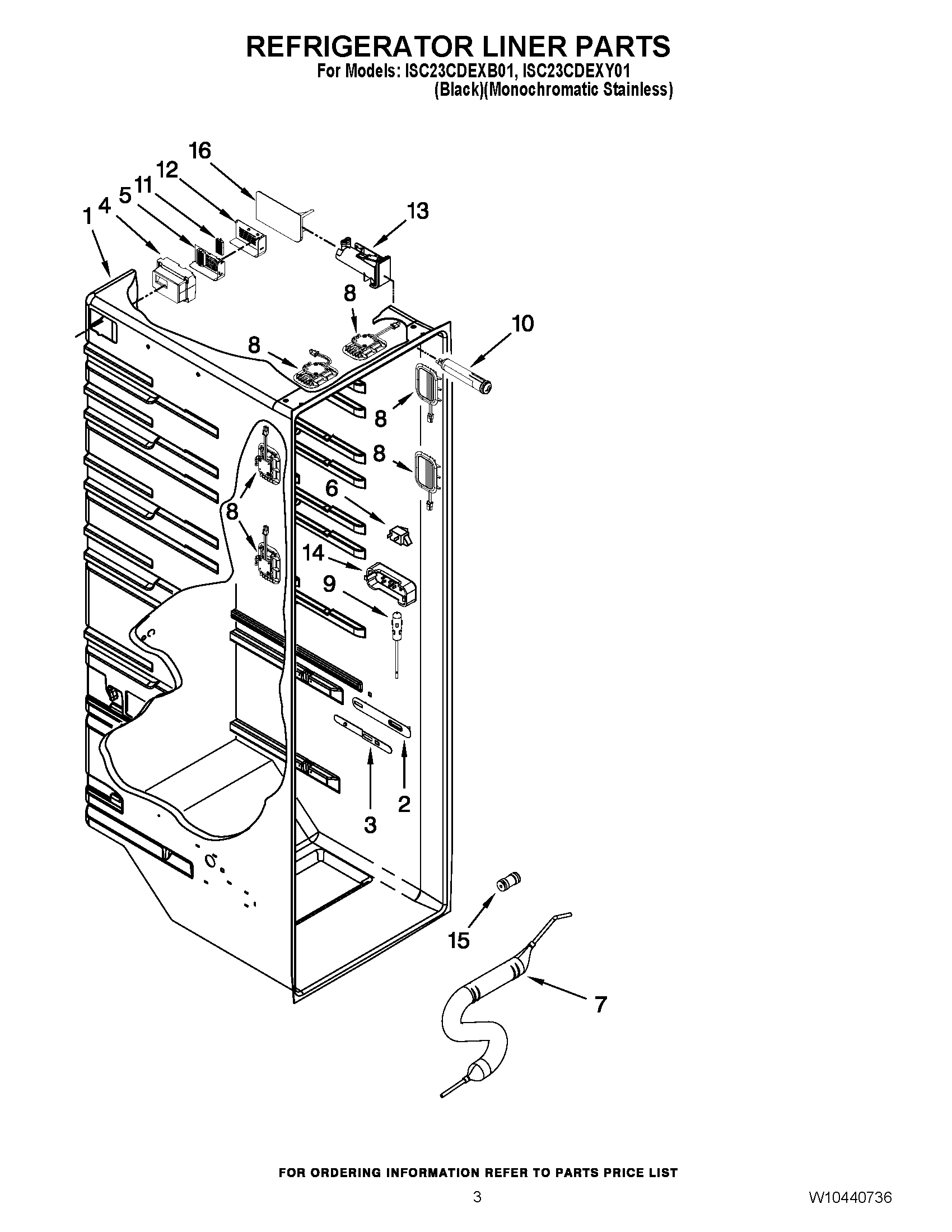 02 - REFRIGERATOR LINER PARTS