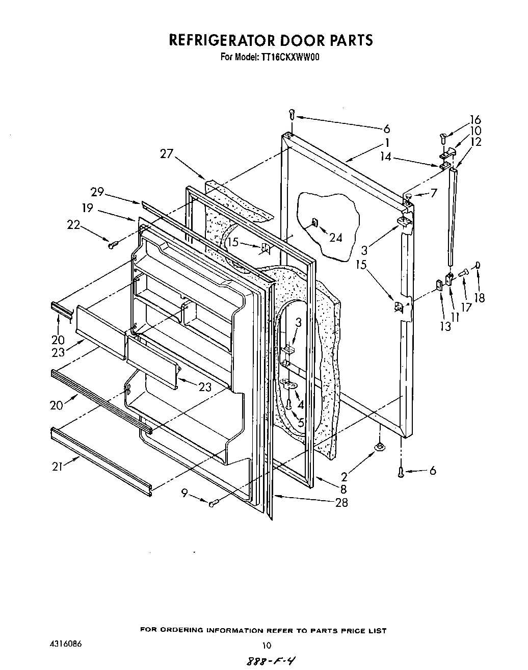 08 - REFRIGERATOR DOOR , NOT ILLUSTRATED