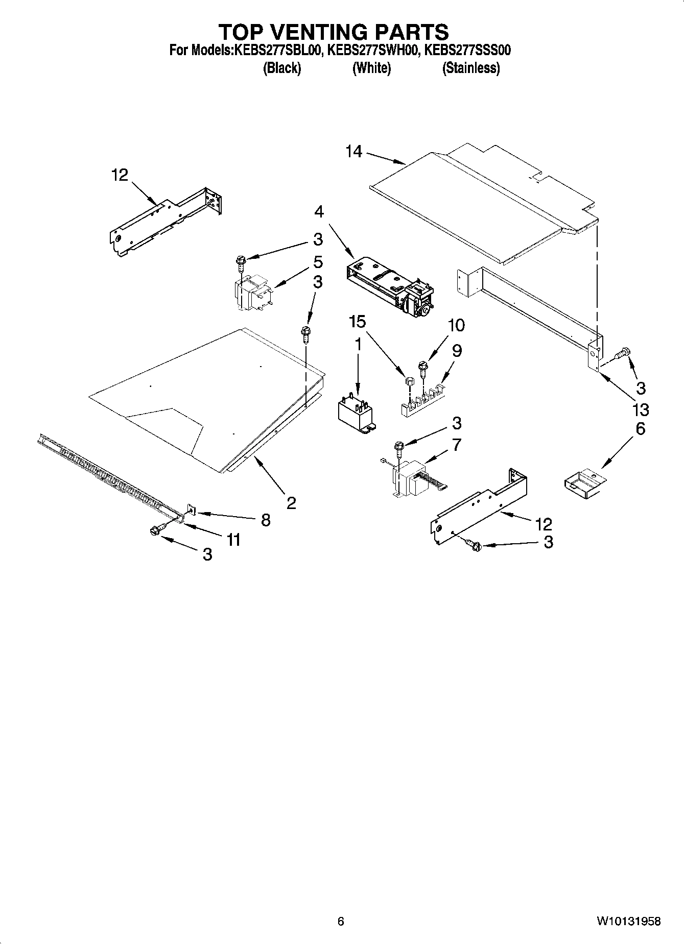 05 - TOP VENTING PARTS, OPTIONAL PARTS (NOT INCLUDED)