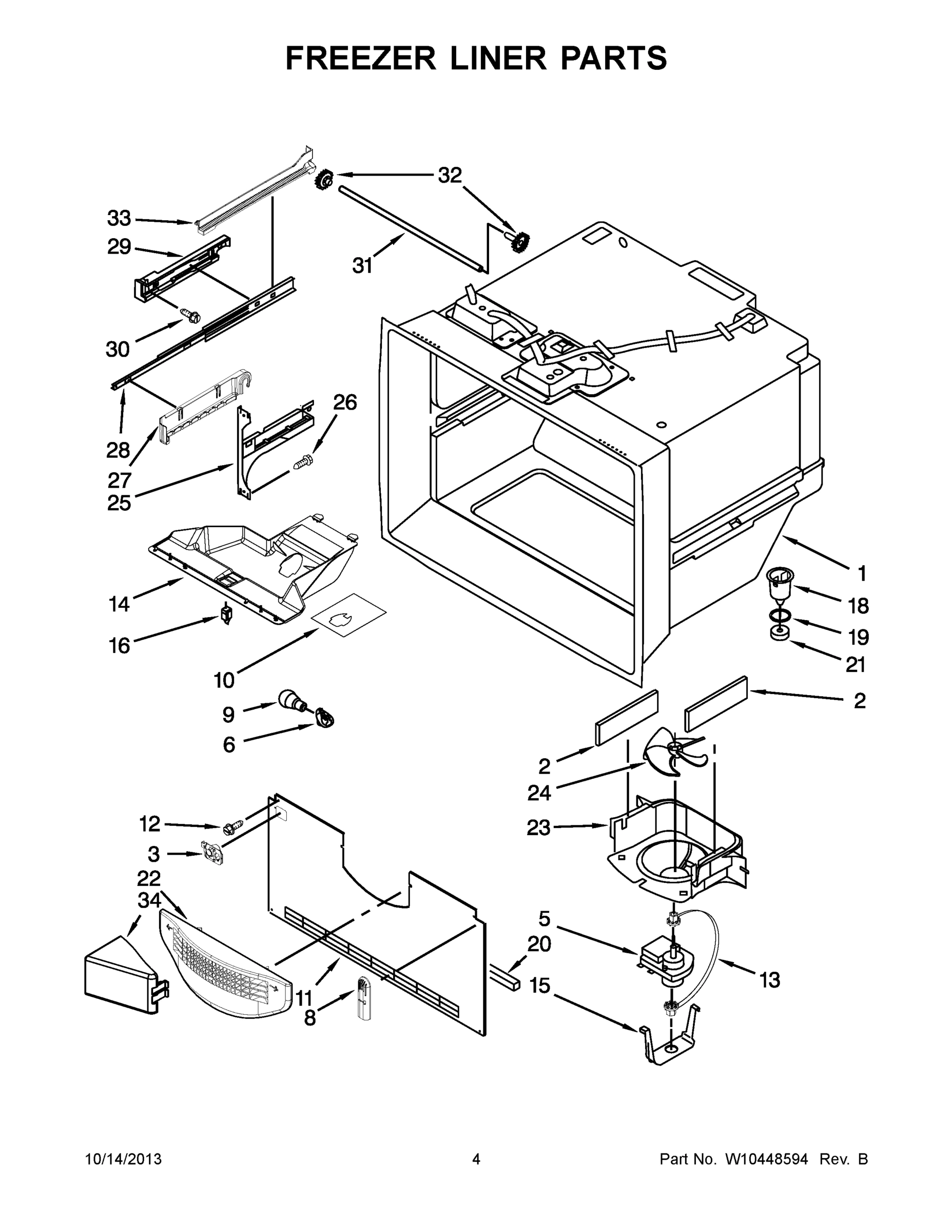 03 - FREEZER LINER PARTS