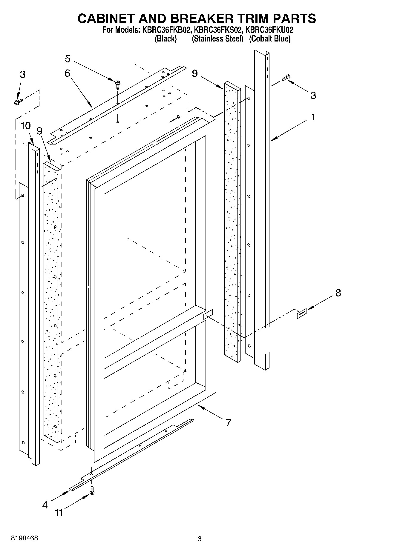 02 - CABINET AND BREAKER TRIM PARTS