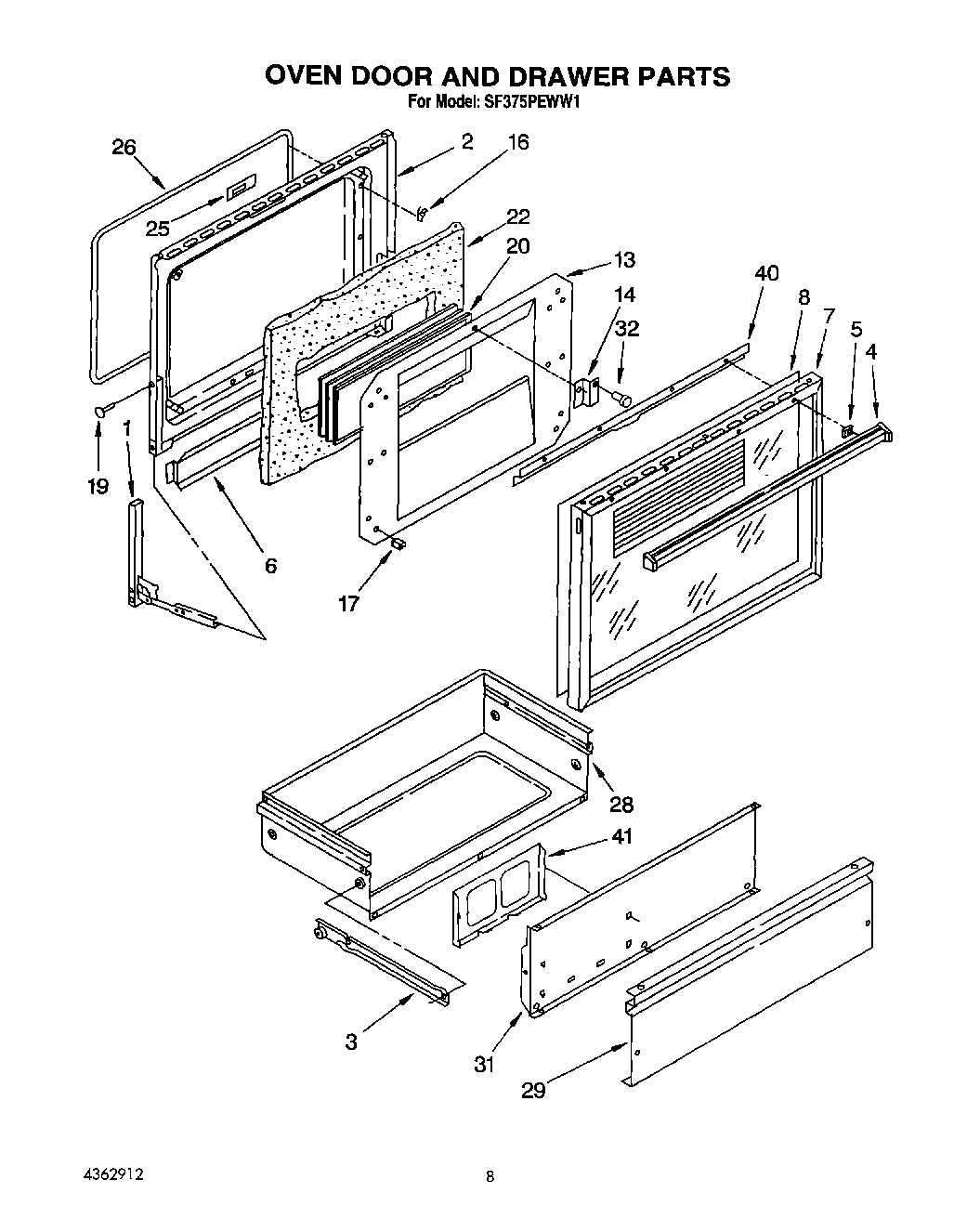 06 - OVEN DOOR AND DRAWER