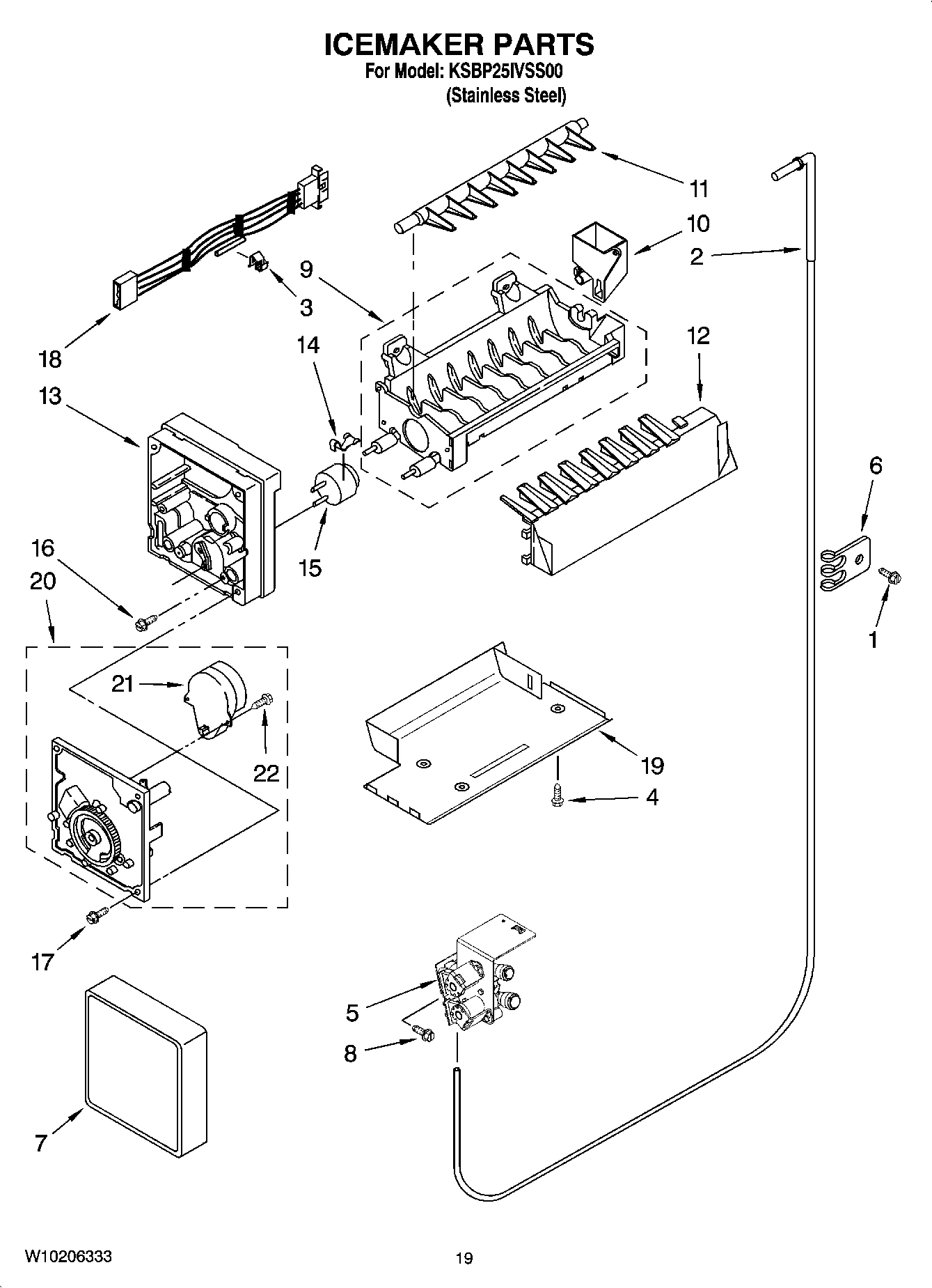 12 - ICEMAKER PARTS, OPTIONAL PARTS (NOT INCLUDED)