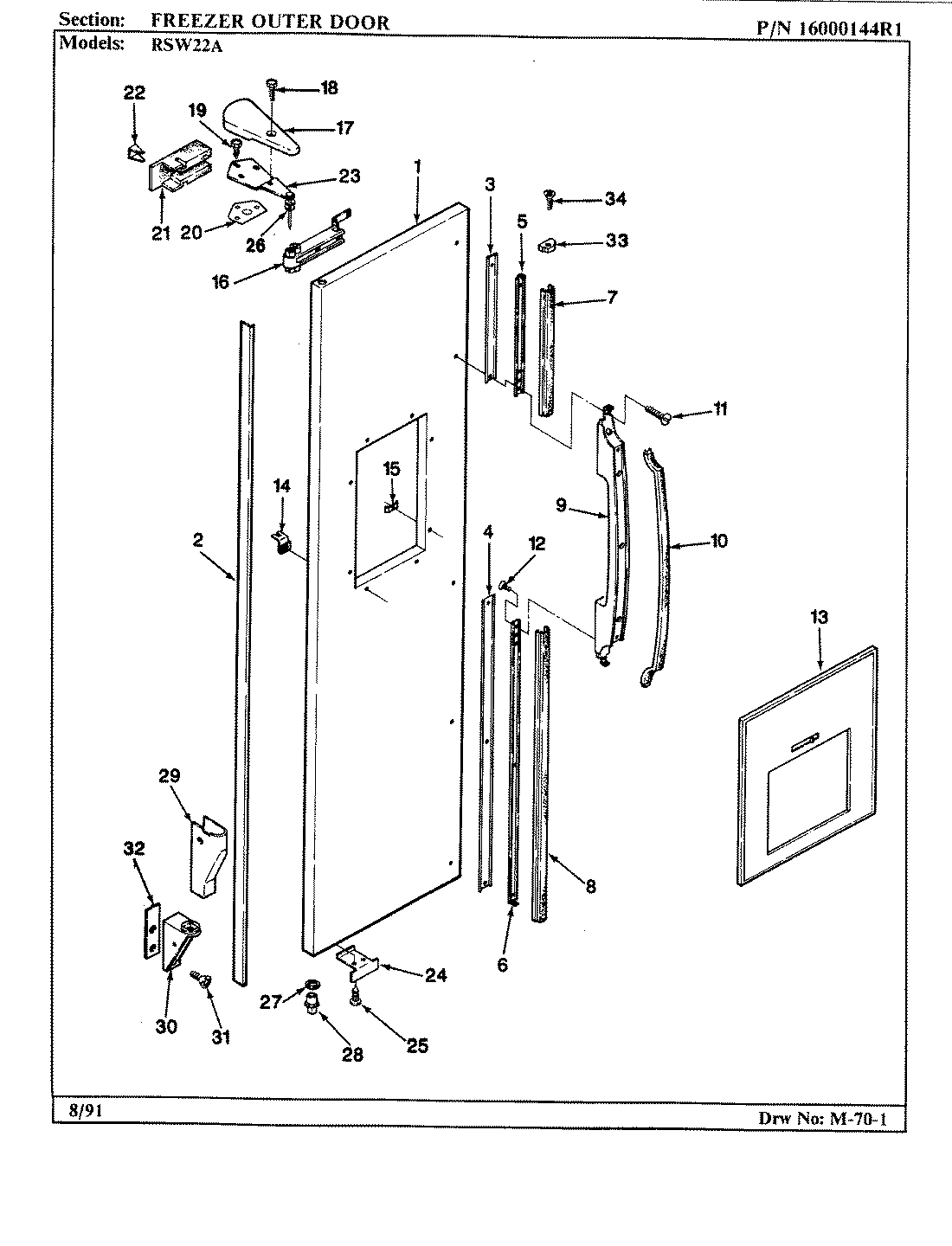 04 - FREEZER OUTER DOOR