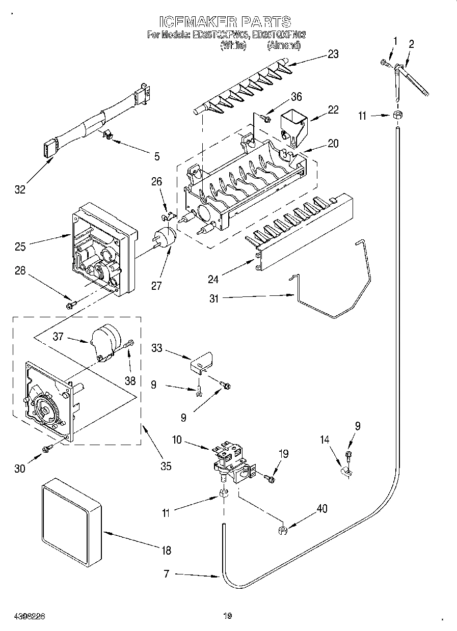 12 - ICEMAKER, OPTIONAL
