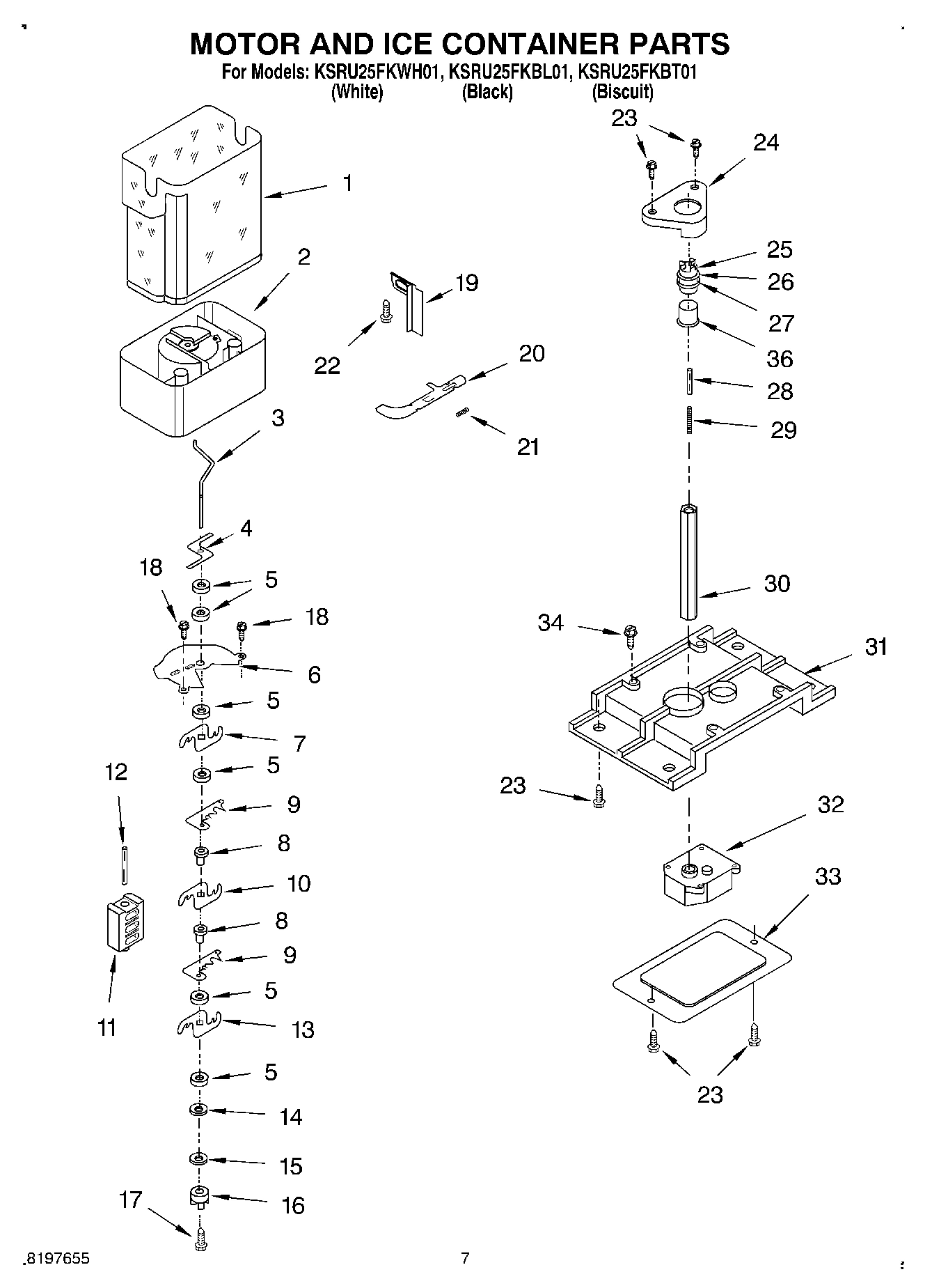 05 - MOTOR AND ICE CONTAINER