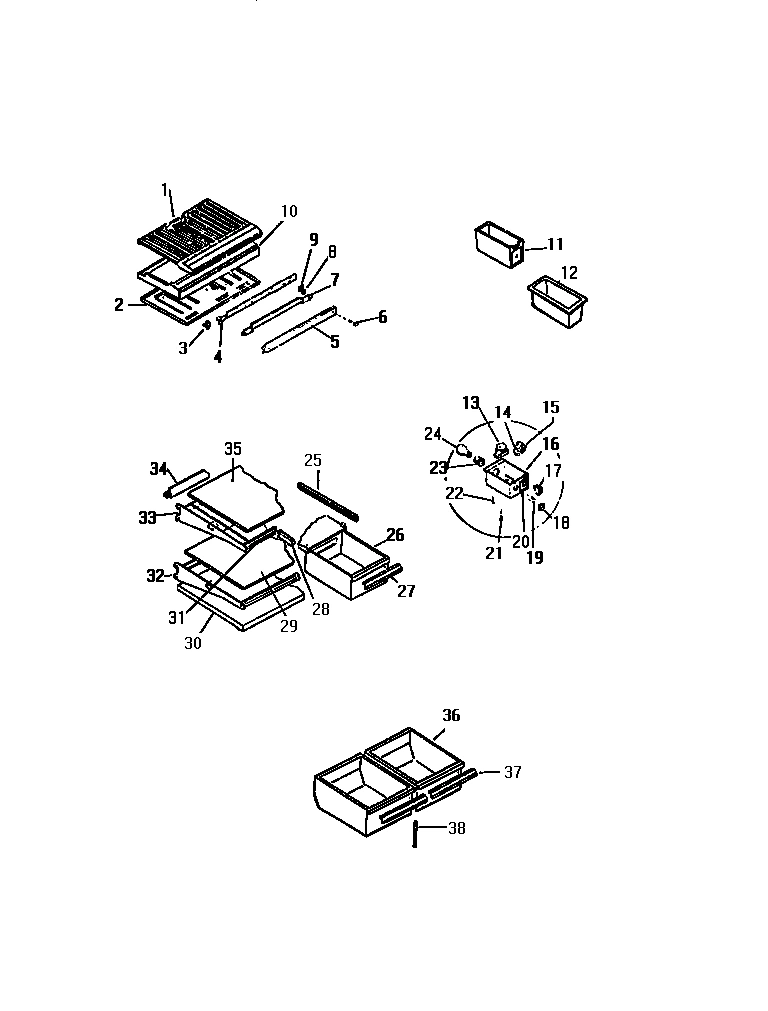 04 - SHELVES, CONTROLS, DIVIDER, MULLION