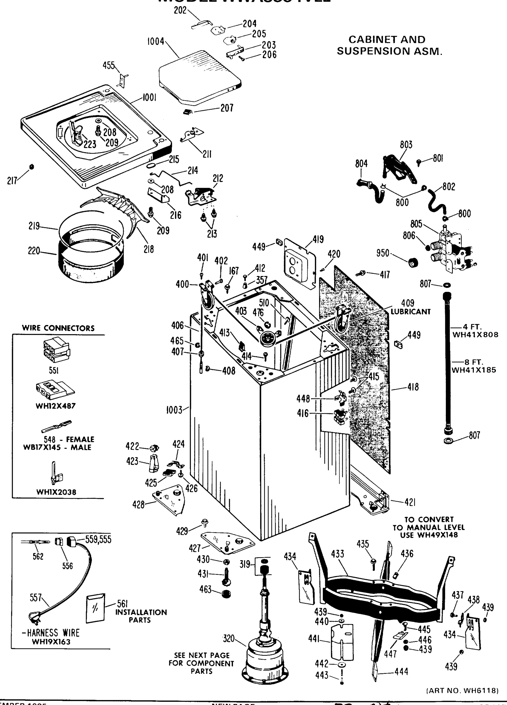CABINET AND SUSPENSION ASM.