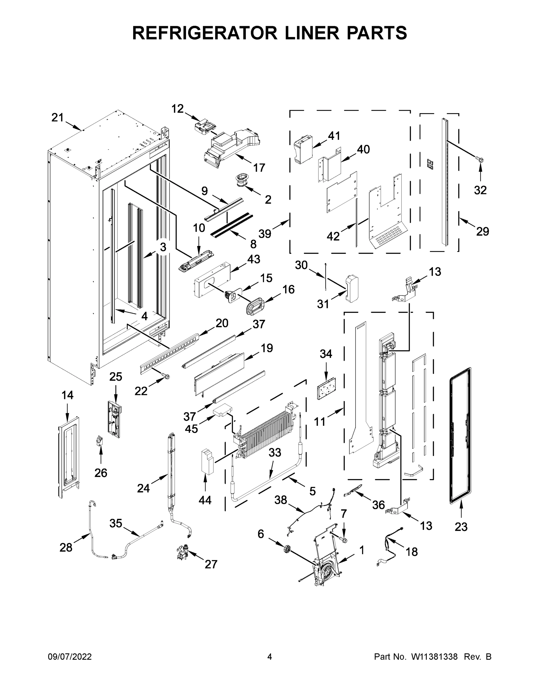 03 - REFRIGERATOR LINER PARTS
