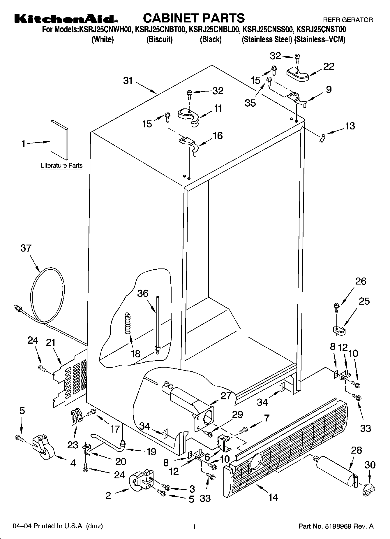 01 - CABINET PARTS