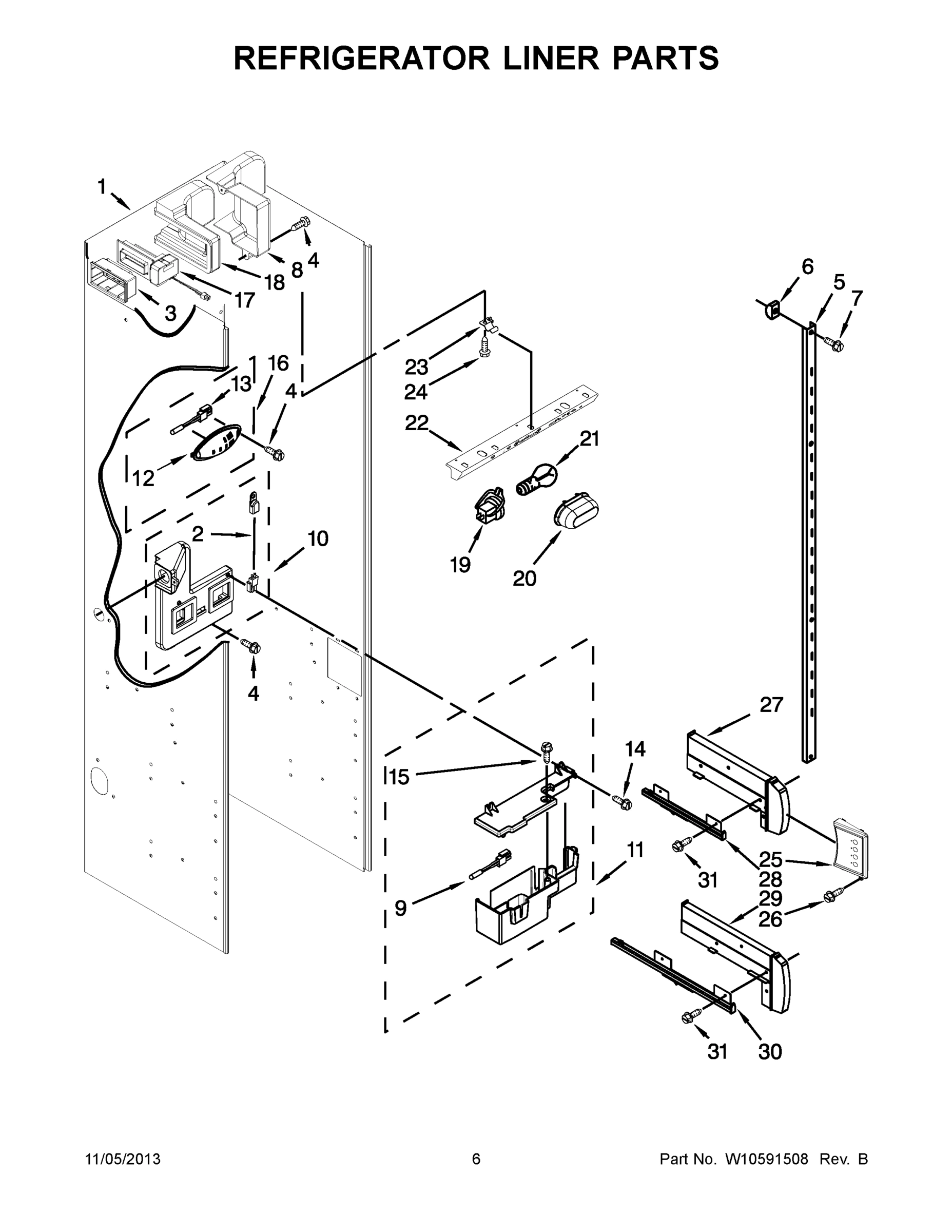 04 - REFRIGERATOR LINER PARTS