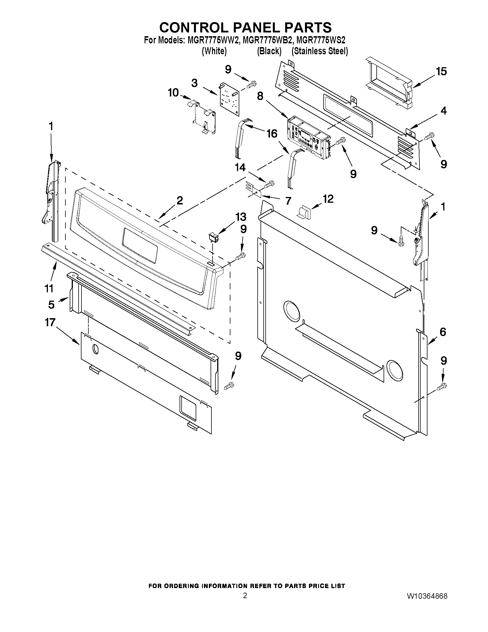 02 - CONTROL PANEL PARTS