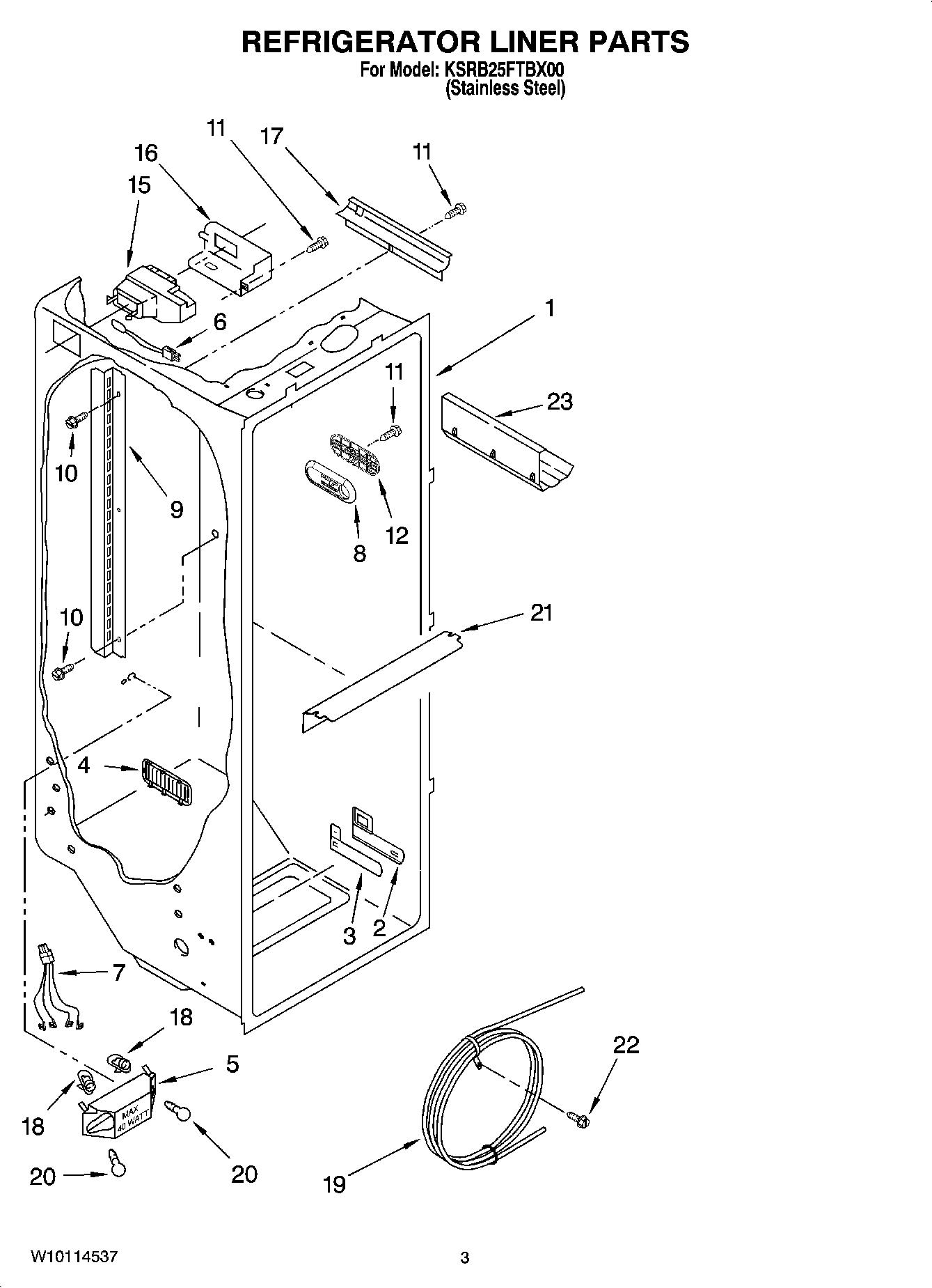 02 - REFRIGERATOR LINER PARTS
